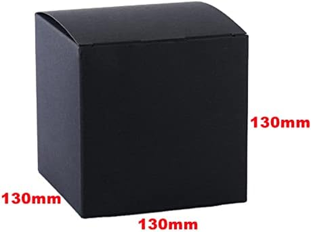 Black Kraft Gift Boxes, 130X130X130Mm Small Empty Gift Boxes with Lids for Presents, Sweet Favour Boxes for Parties, Weddings or Birthday(Pack of 10)