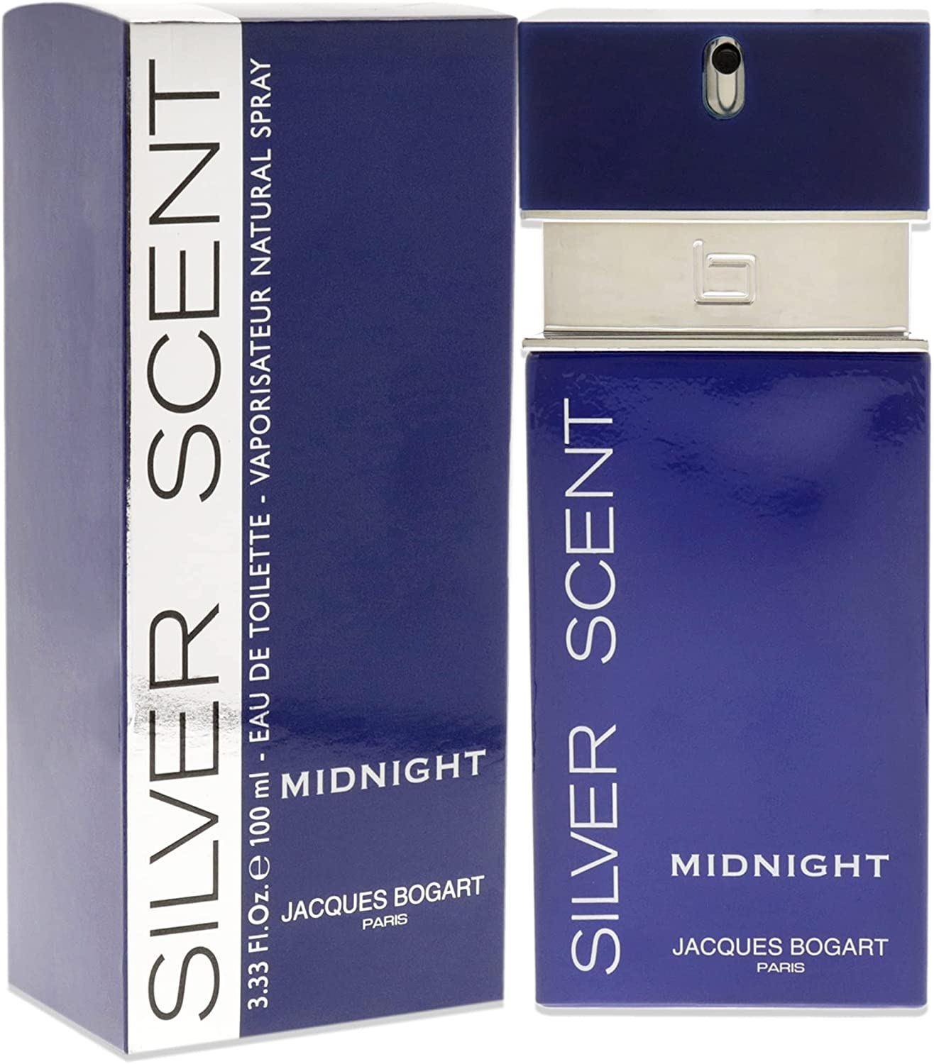 Jacques Bogart Paris Silver Scent Midnight Eau De Toilette Spray for Men 100 Ml