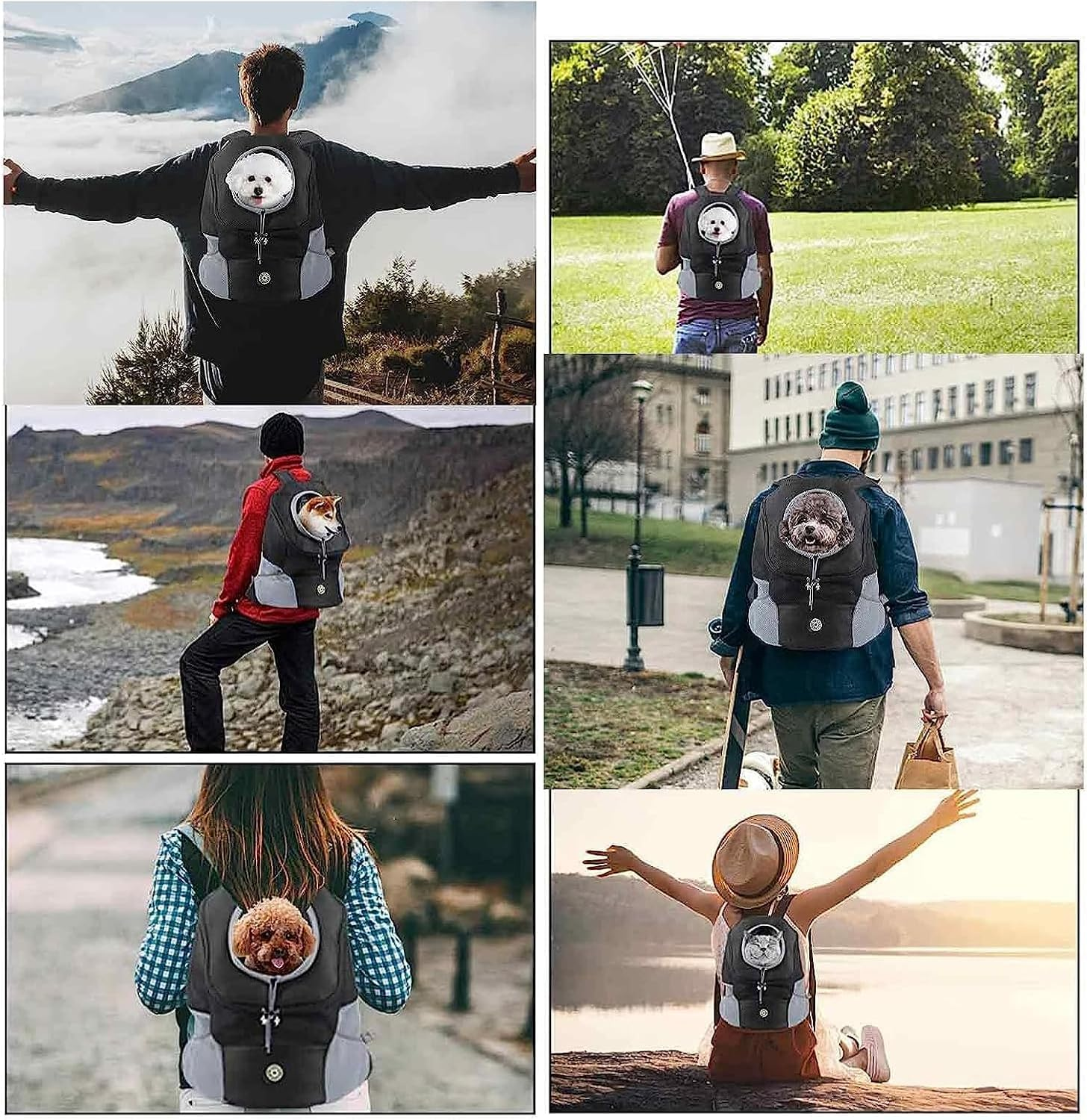 Kissdate Pet Backpack Carrier, Travel Portable Backpack for Small Cats, Dogs and Rabbits, Breathable Ventilated Mesh Dog and Cat Backpack for Travel, Outdoors image number 1