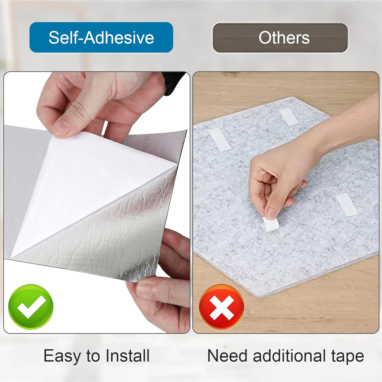 Wood Grain Floor Tiles, 15PCS 91 X 15Cm Waterproof Peel and Stick Vinyl Flooring, Flame Retardant Wear Resistant Floor Stickers for Home (Grey) image number 2