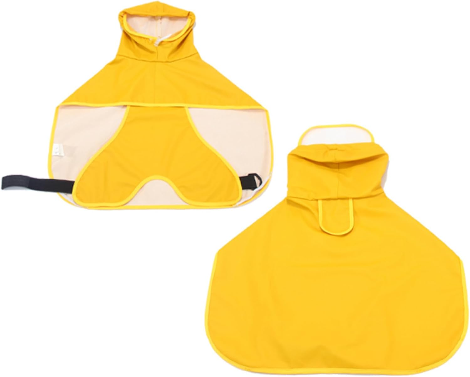 Reflective Dog Raincoat - Waterproof Adjustable Pet Jacket with Hood, Lightweight Dog Apparel for Small to Extra-Large Dogs, Yellow (XL) image number 1