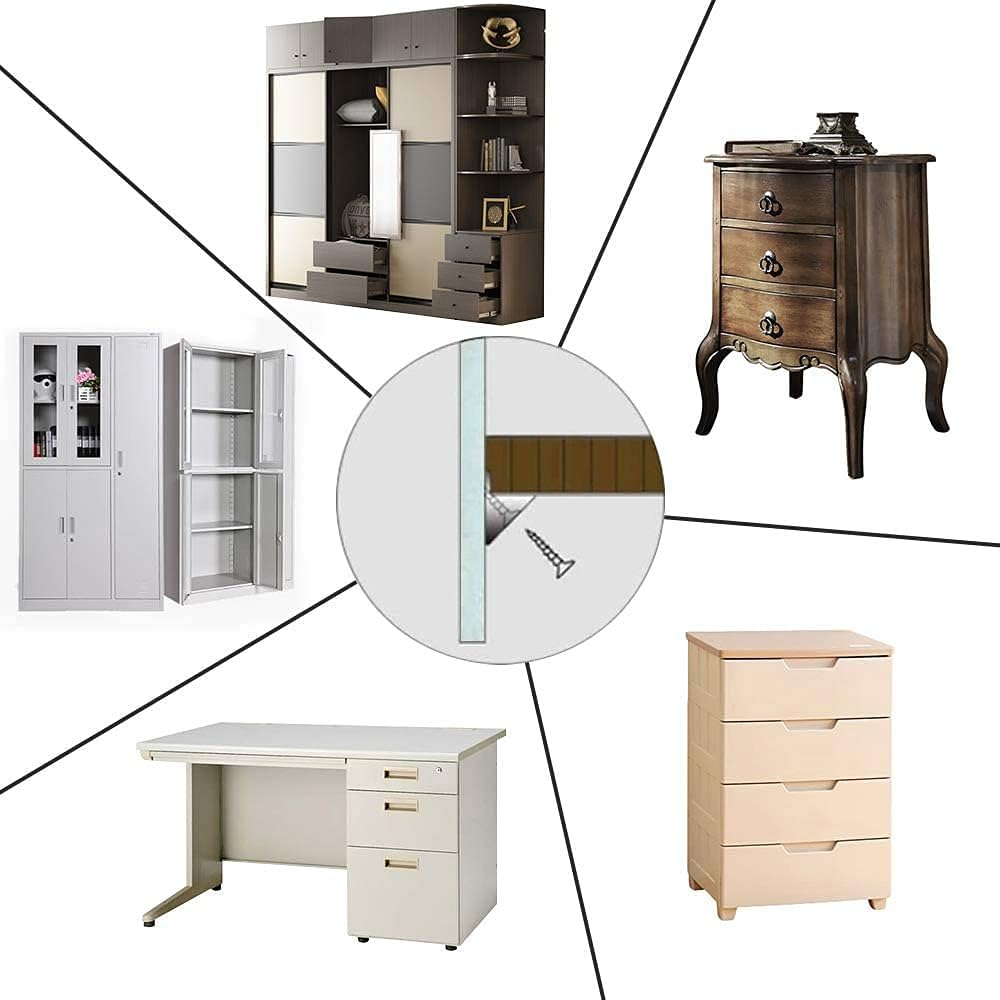 50Pcs Drawer Repair Kit, Drawer Supports Drawer Bottom Sagging Repair Fix Mending Wedges, Drawer Repair Kit with Screws Furniture Chest Drawer Bottom Repair Fixing Mending Wedges Drawer image number 4