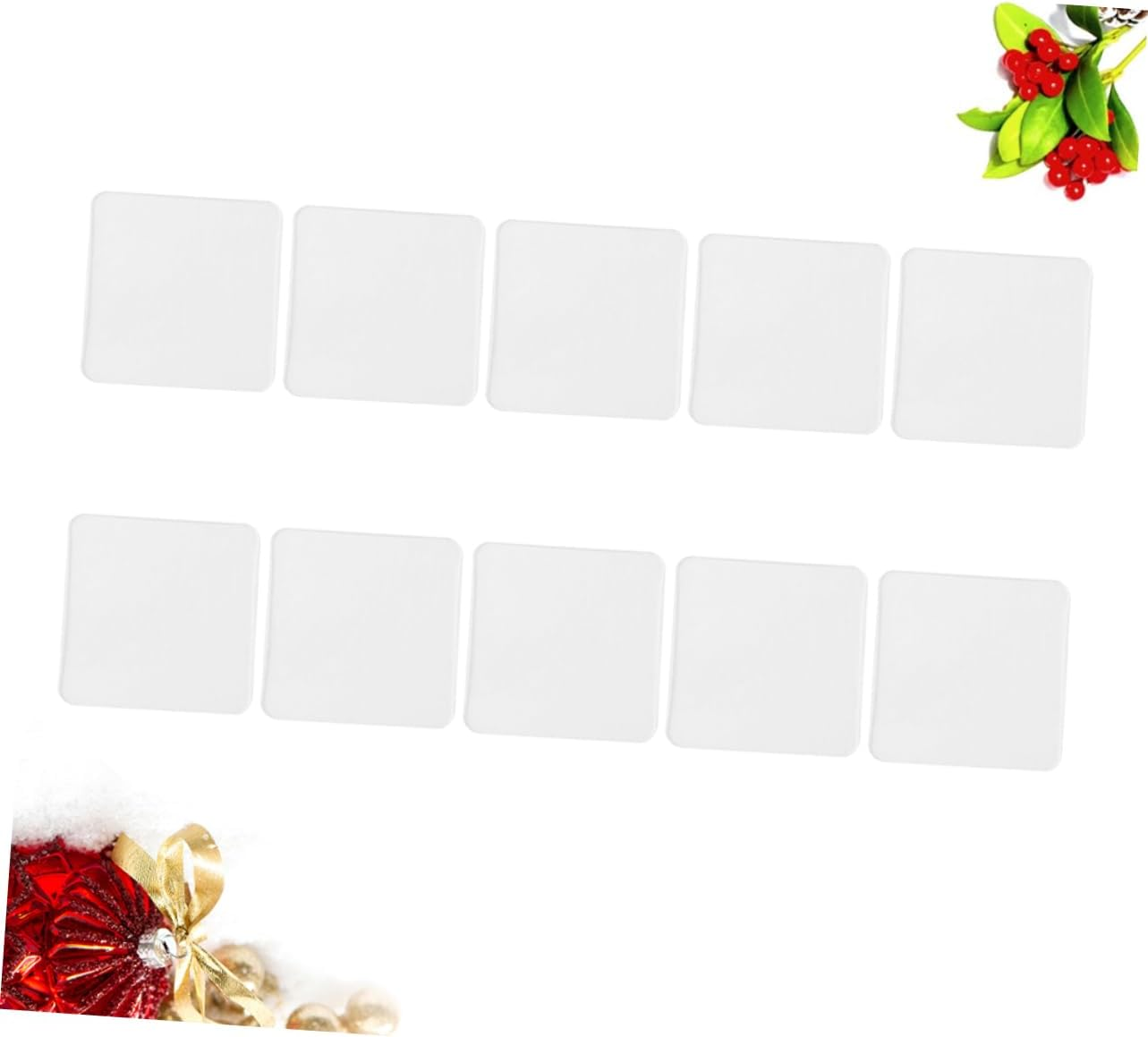 20PCS 60X60Mm Double-Sided Nano Adhesive Tape Strong Waterproof Mounting Sticker for Bathroom Kitchen Outdoor Use