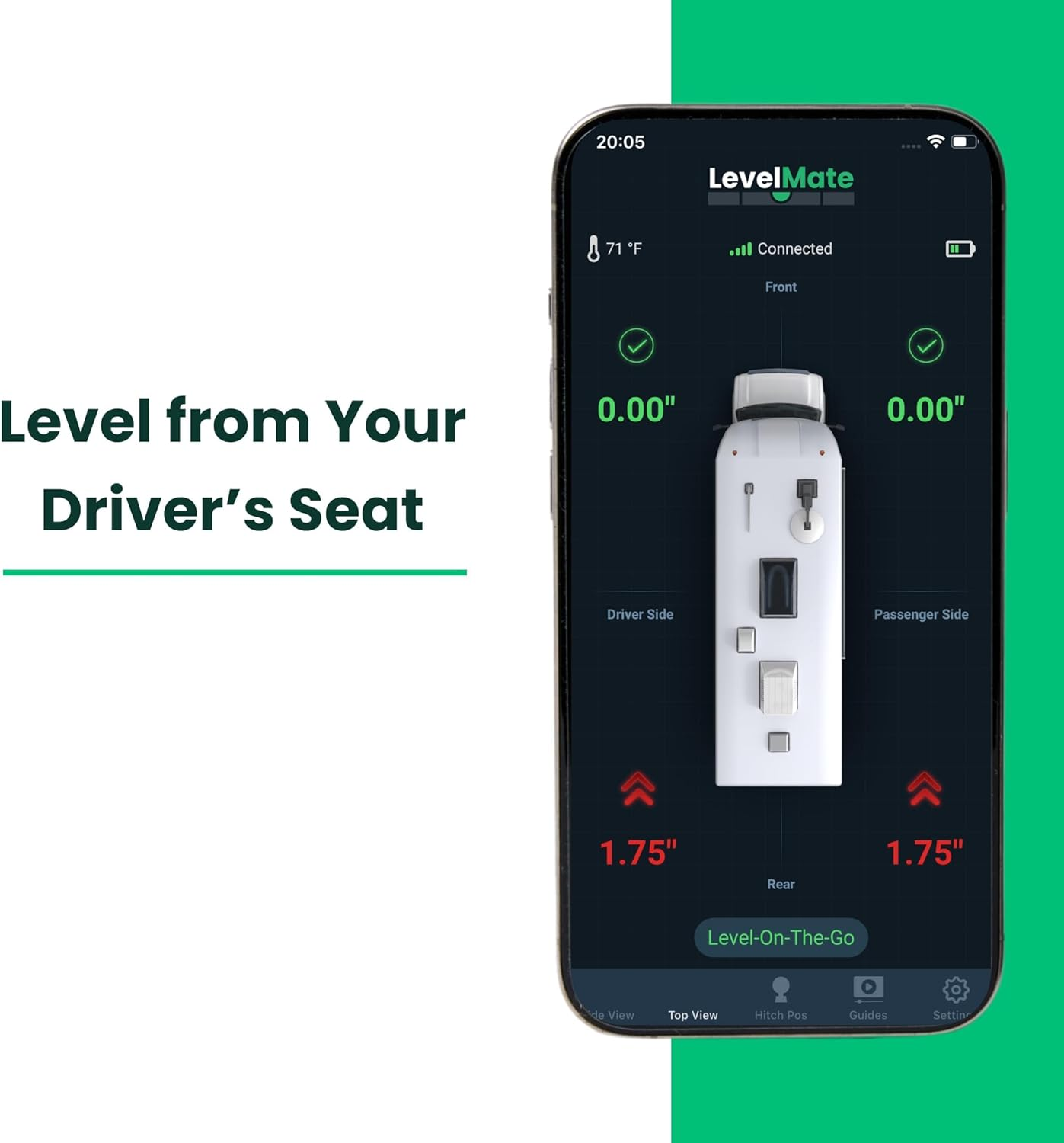 Logicblue Technology Levelmatemax Wireless RV Leveling System, Bluetooth Leveler for Campers, Must-Have Accessory for Travel Trailers, Effortless Setup for Phones with App image number 2