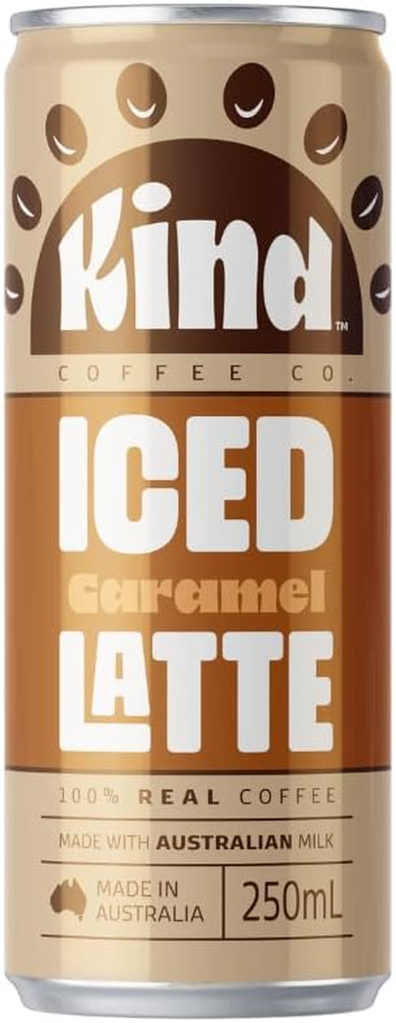 Kind Coffee Iced Caramel Latte &ndash; Cold Brew Ready to Drink Coffee, Gluten Free, No Artificial Flavours or Colours, 250Ml (Pack of 12)