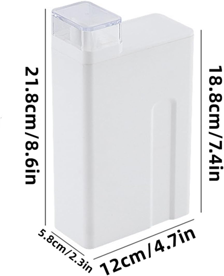 Laundry Detergent Dispenser-Soap Dispenser,Large Pump Dispenser Bottle for Kitchen, Laundry Empty Shampoo Bottles Suitable Beads, Washing Powder, 32Oz/1Liter(White)