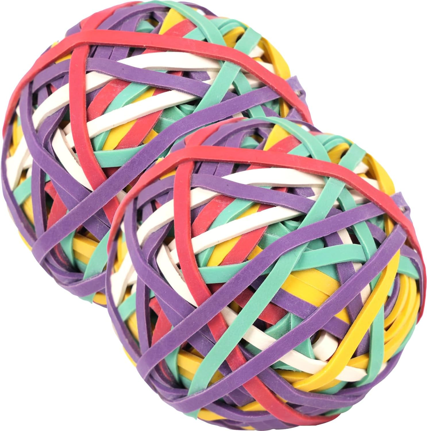 Rubber Band 2 Pack Ball #33 Mixed Color about 300Pcs Rubber Bands for Office School Home,Strong Elastic Band Loop image number 4