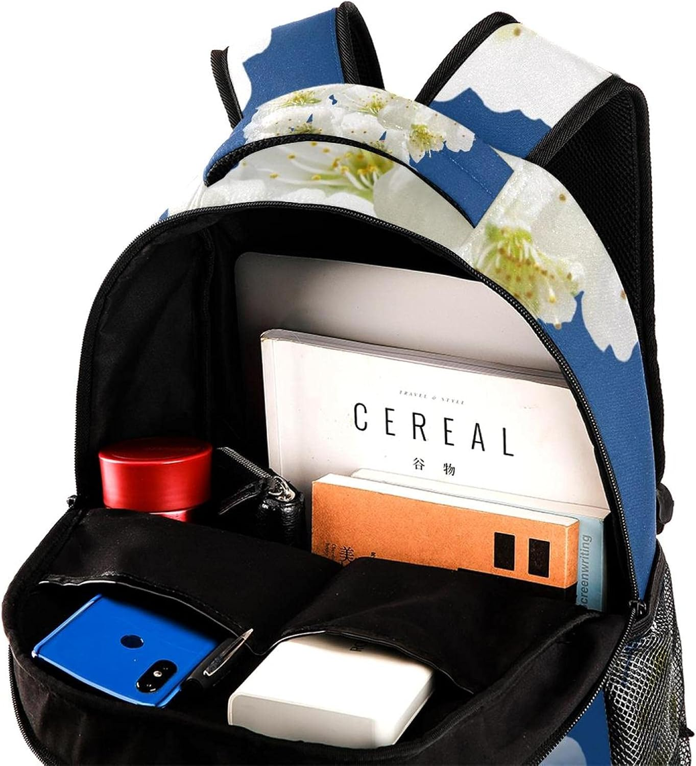 Cherry Blossoms Hell White Spring Backpack Students Shoulder Bags Travel Bag College School Tote Backpacks image number 2