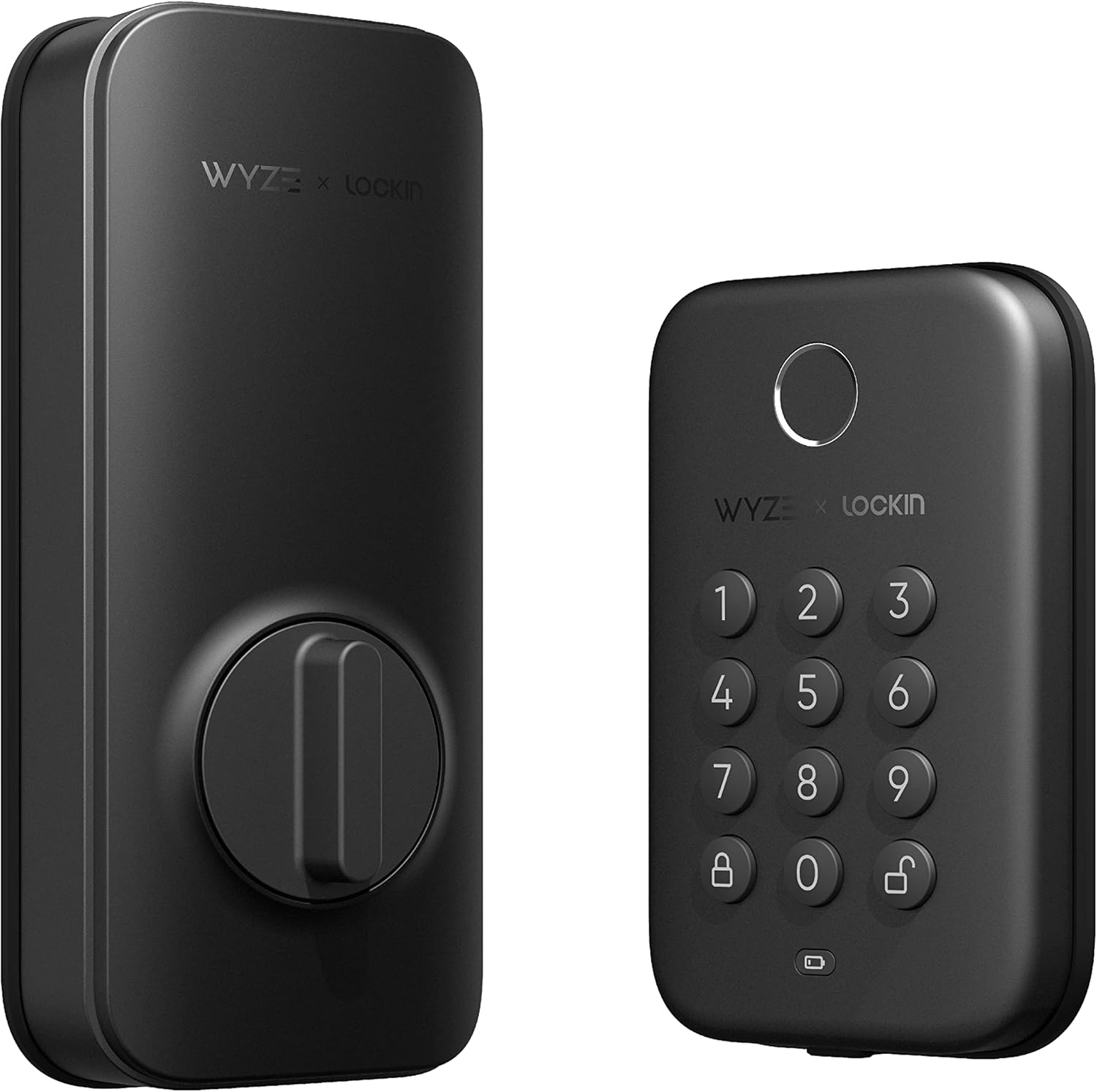 Wyze Auto-Lock Bolt, Fingerprint Keyless Entry Door Smart Bluetooth Deadbolt Replacement, Backlit Keypad, IPX5 Weatherproof, In-App History and Scheduled Access, BHMA, UL 20-Min Fire Rated image number 1