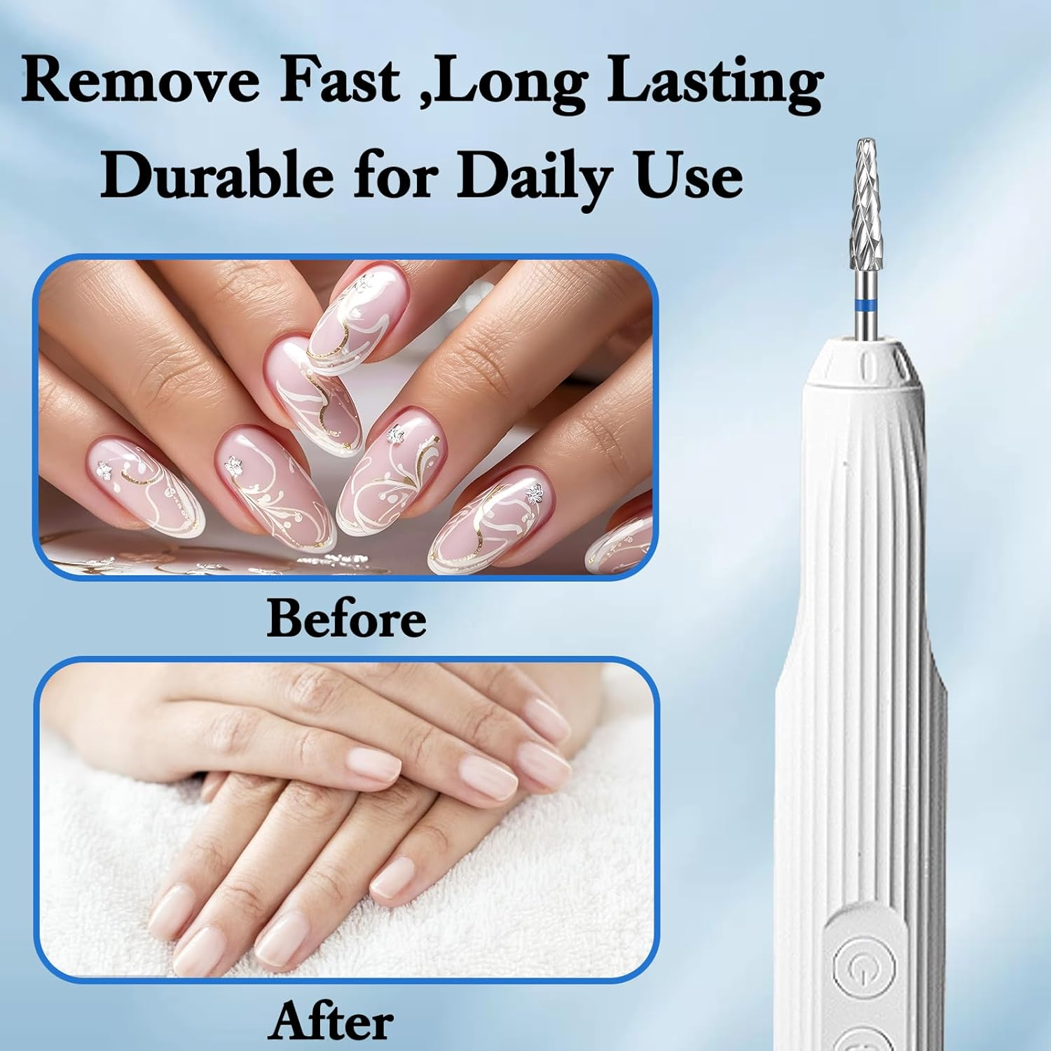 3/32" Small Cuticle Nail Drill Bit, Precision Cuticle Bits for Professional Nail Care, Drill Bit for Salon and Home Use, Versatile Nails Bits for Manicure Perfection image number 3