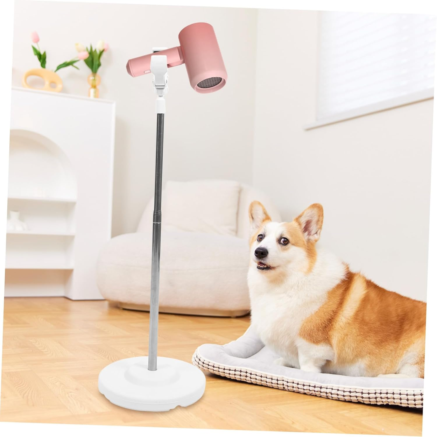DONFAMDS Adjustable Hands Pet Hair Dryer Stand Floor Holder with Clamp Stable Freestanding Rack for Dog Cat Grooming Efficient Grooming Tool image number 3
