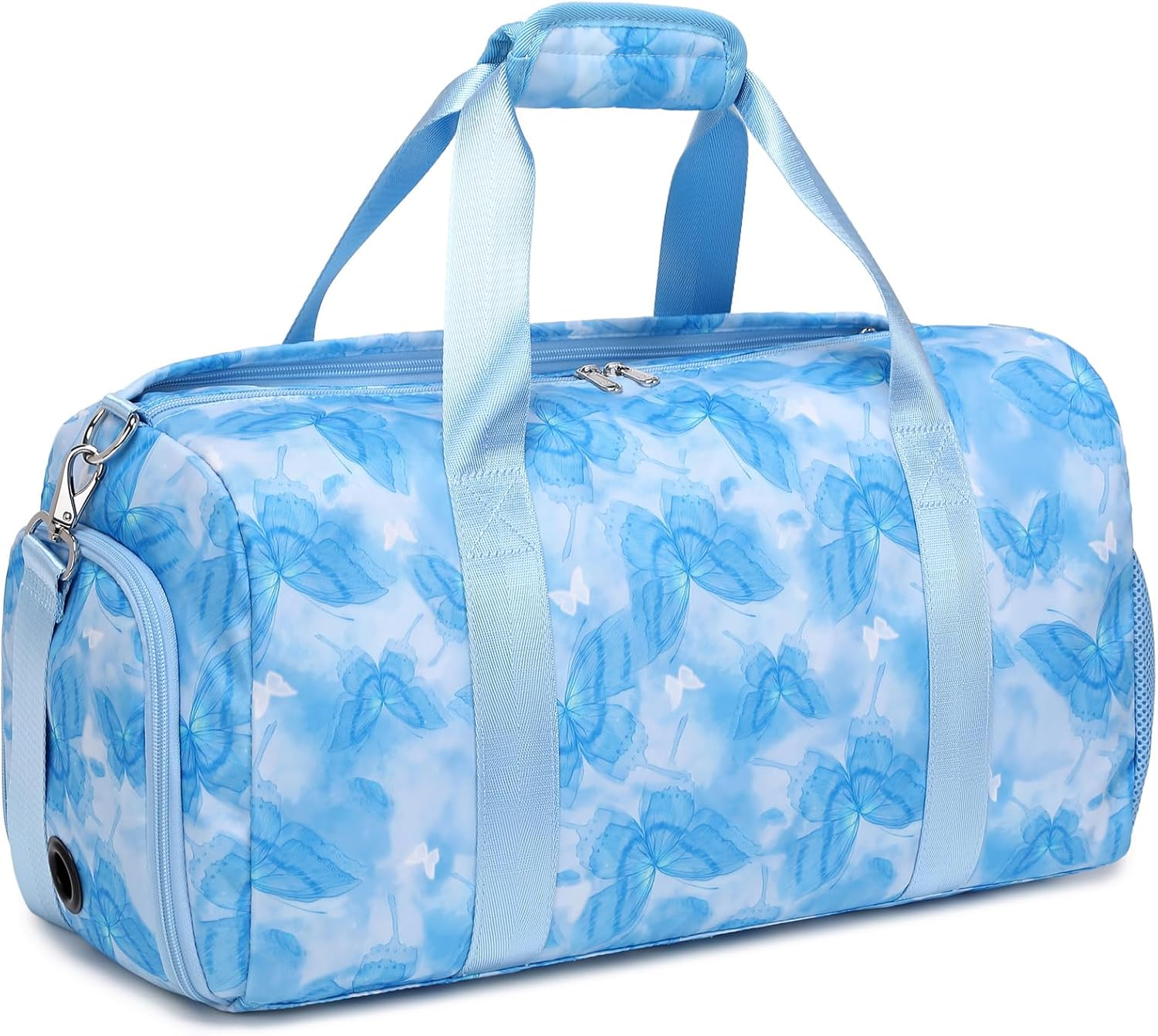 Kids Dance Bag Gymnastics Bag Girls Boys Duffle Bag Gym Sports Ballet Bag with Shoe Compartments, Girls Overnight Weekender Carry on Travel Bag, Cherry Pink