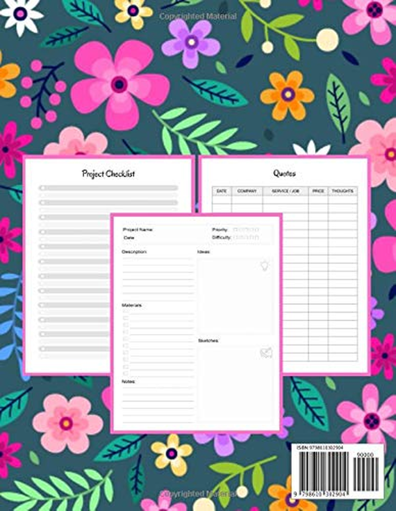 Project Planner: Handy Home Improvement DIY Organizer | with Project/Task to Do Checklist - Plan Each Project with Ideas, Sketches, Materials ... Rating, Etc | for 100 Home Projects image number 1