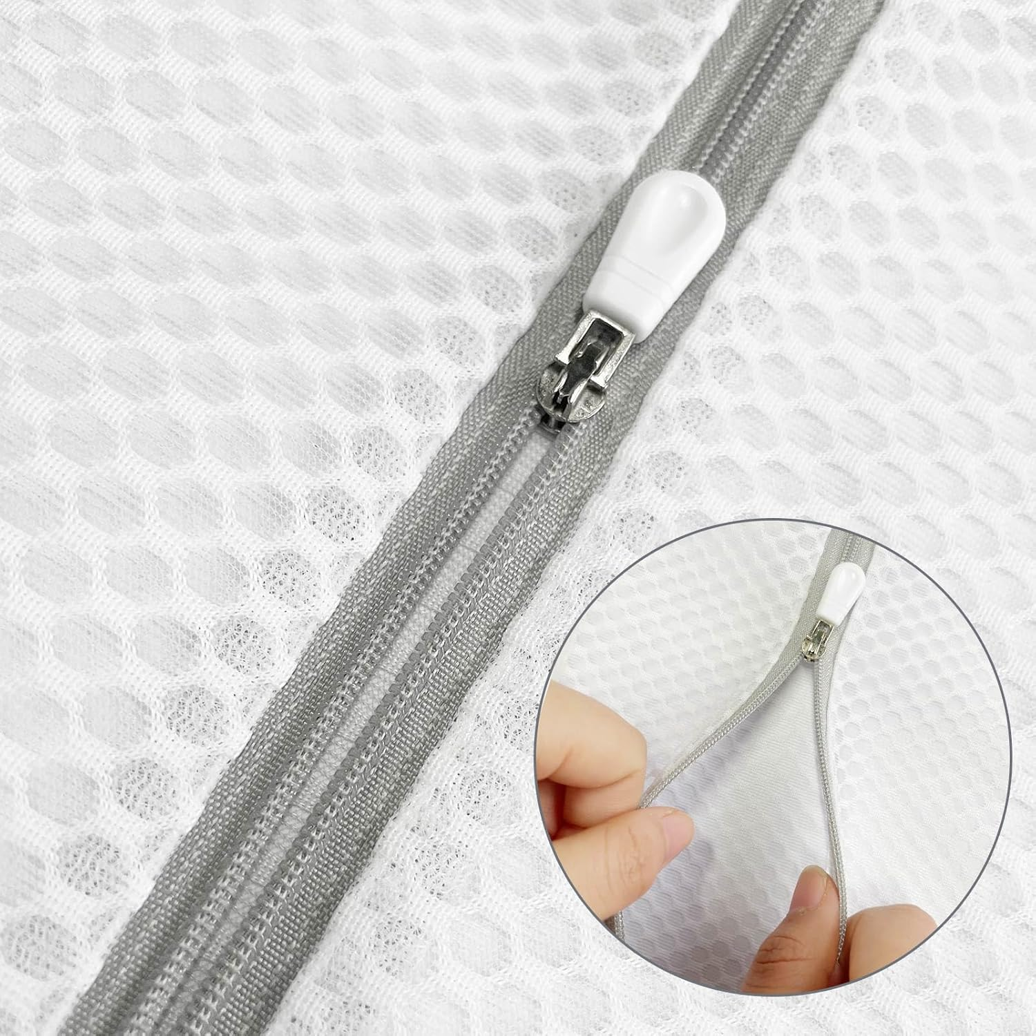 Qinzin Lingerie Bags for Washing Delicates, Mesh Laundry Bags for Washing Machine. 2Pcs(20"" X 24""). image number 5