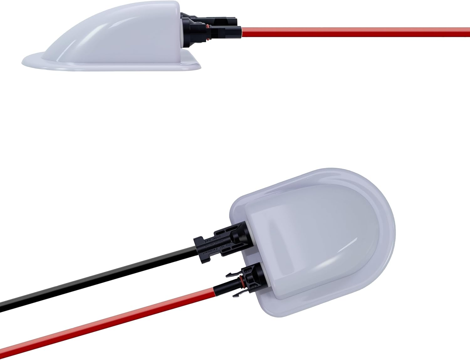 ABS Double Solar Cable Entry Gland, Waterproof Connector for RV Campervan Boat & Off-Grid Solar Panel Projects(White) image number 4