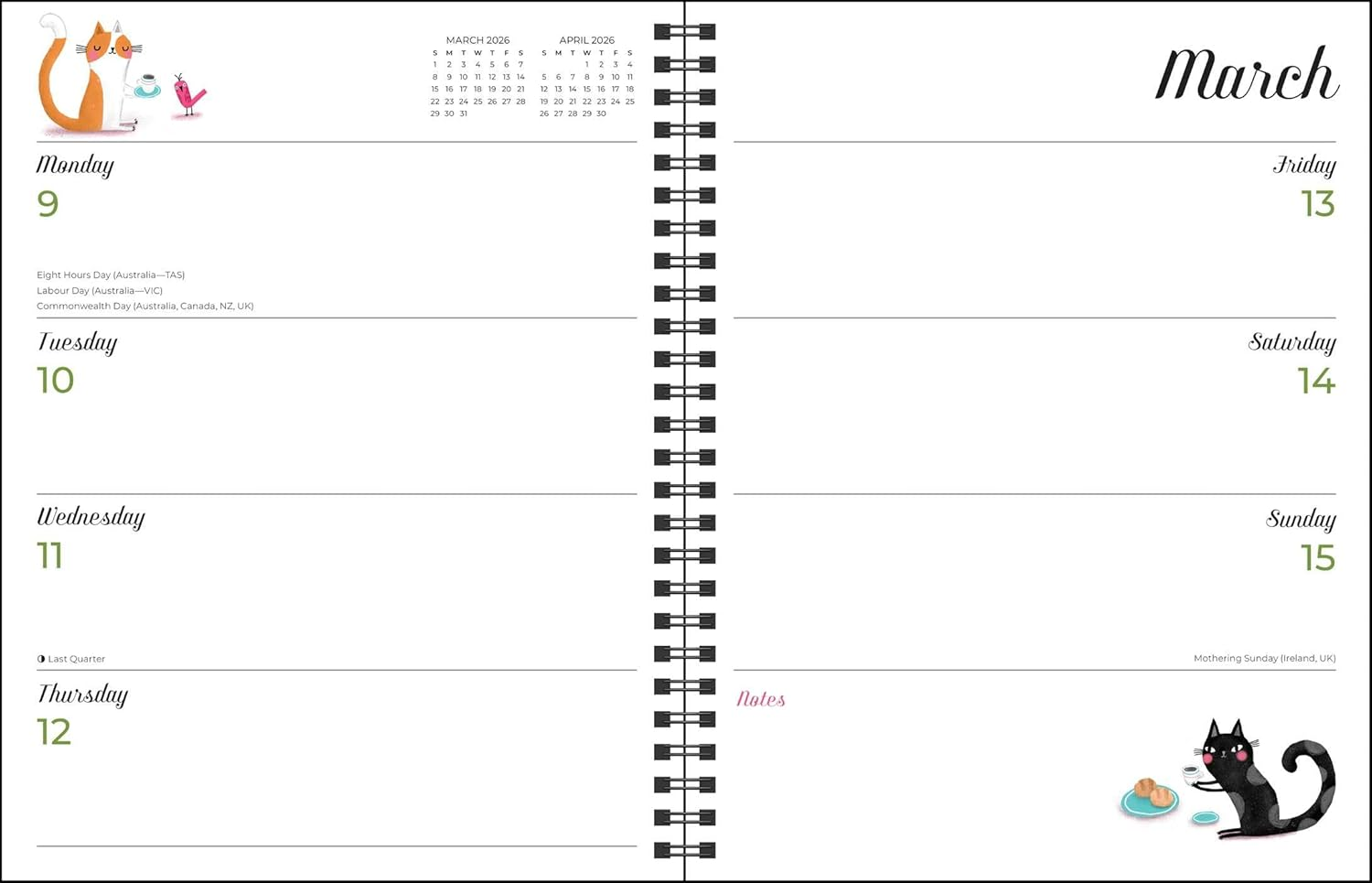 Feline 12-Month 2026 Monthly/Weekly Planner Calendar: Terry Runyan'S Cats image number 6