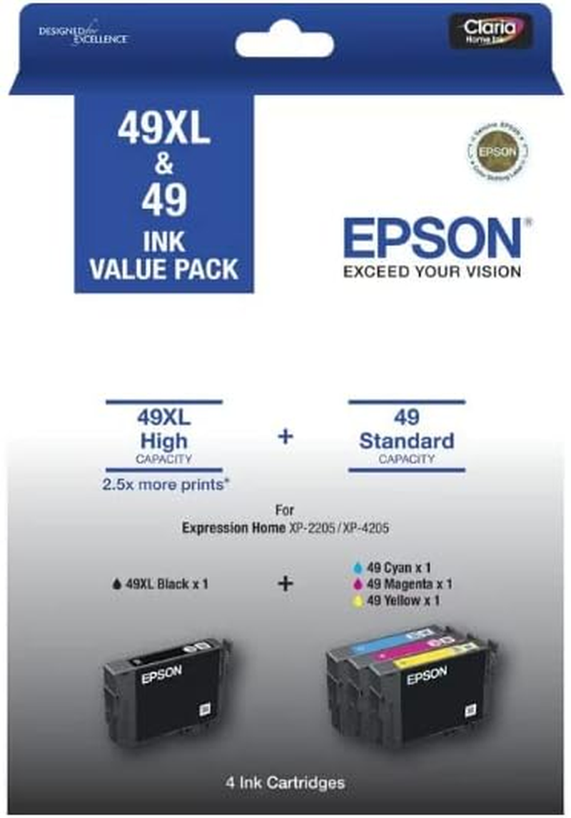EPSON T10F 49XL Black and Standard Colour Value Pack for XP2205 & XP4205