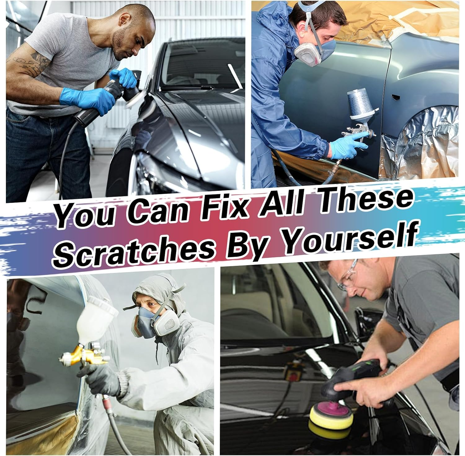 2-In-1 Touch up Paint for Cars,Car Paint Touch up Pen for Deep Scratches,Car Scratch Repair Pen Auto Scratch Remover for Quick and Easy Fix,Quick Drying-Long Lasting Adhension (White) image number 4