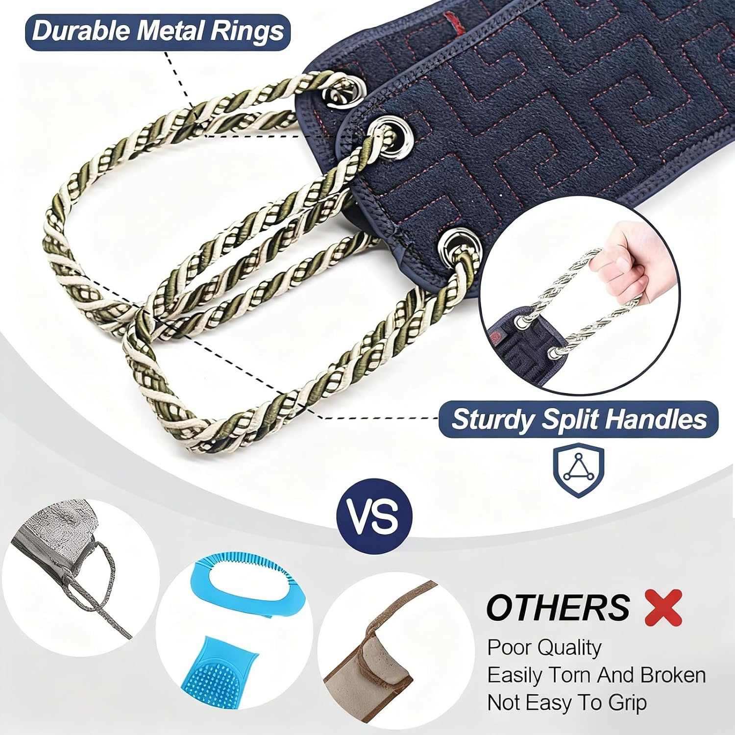 Body Scrubber，Back Scrubber，Long Exfoliating Back Scrubber for Shower, 34In Body Scrubber with Handles & Mitts, Double-Sided Black Mesh Scrubber for Deep Cleansing & Skin Exfoliation image number 1