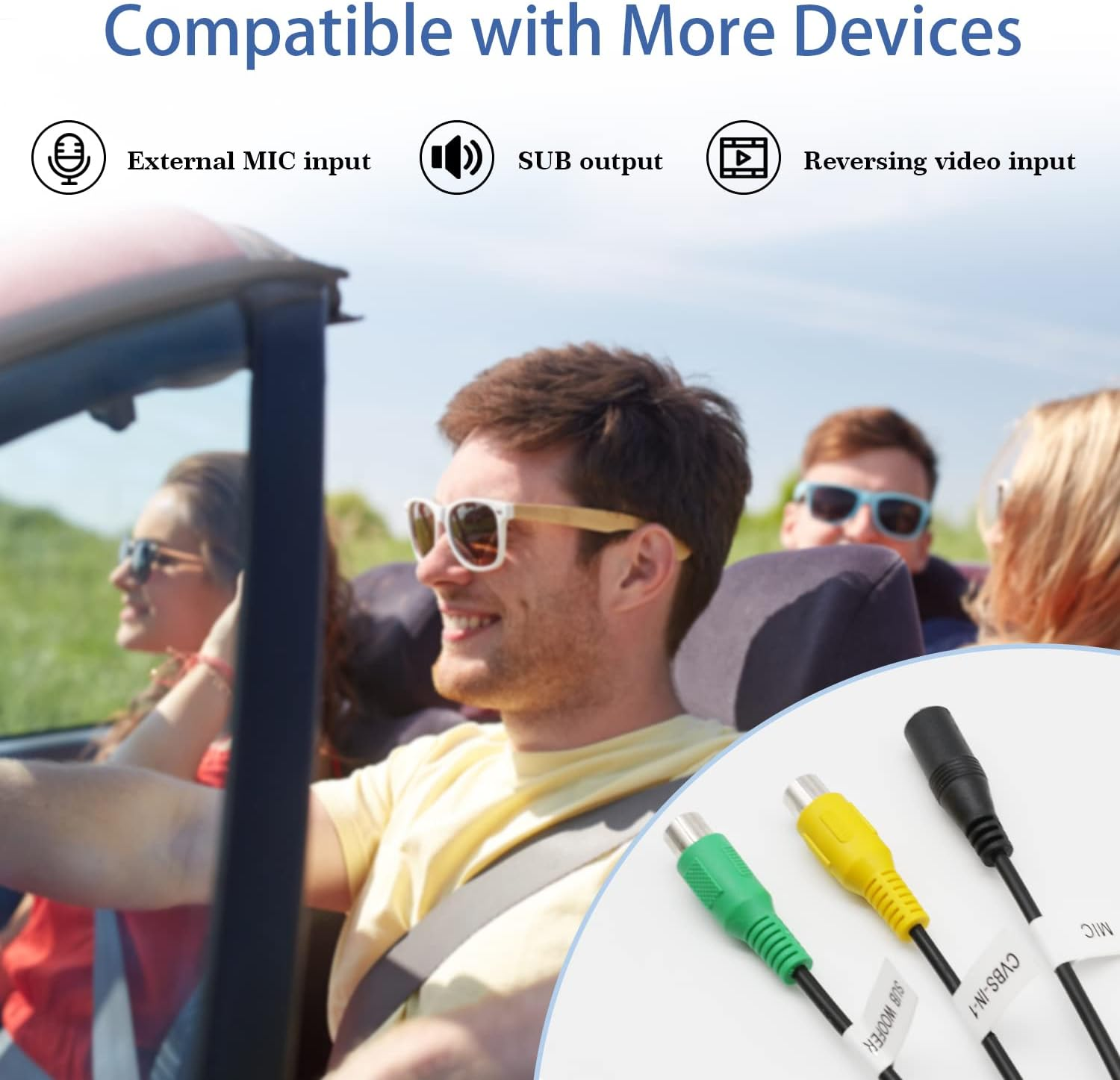 20 Pin Car RCA Harness Adapter Plugs for Most Android Car Stereo Radio GPS Head Unit