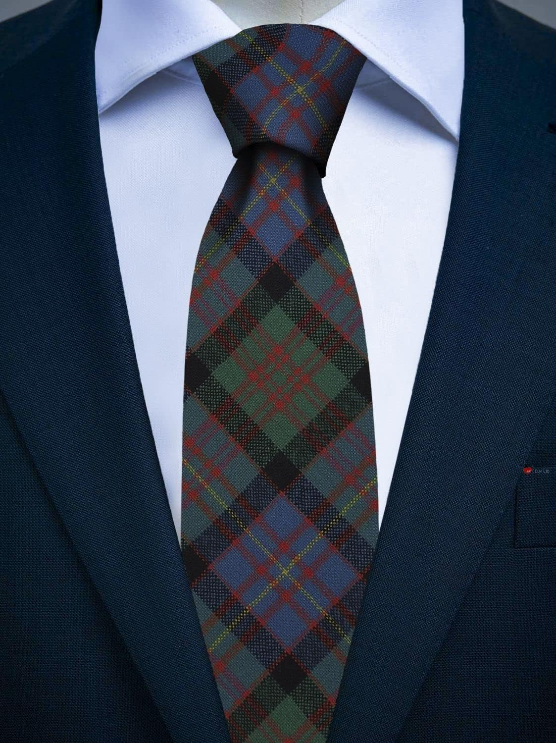 Mens All Wool Tie Woven and Made in Scotland in Cameron of Erracht Ancient Tartan