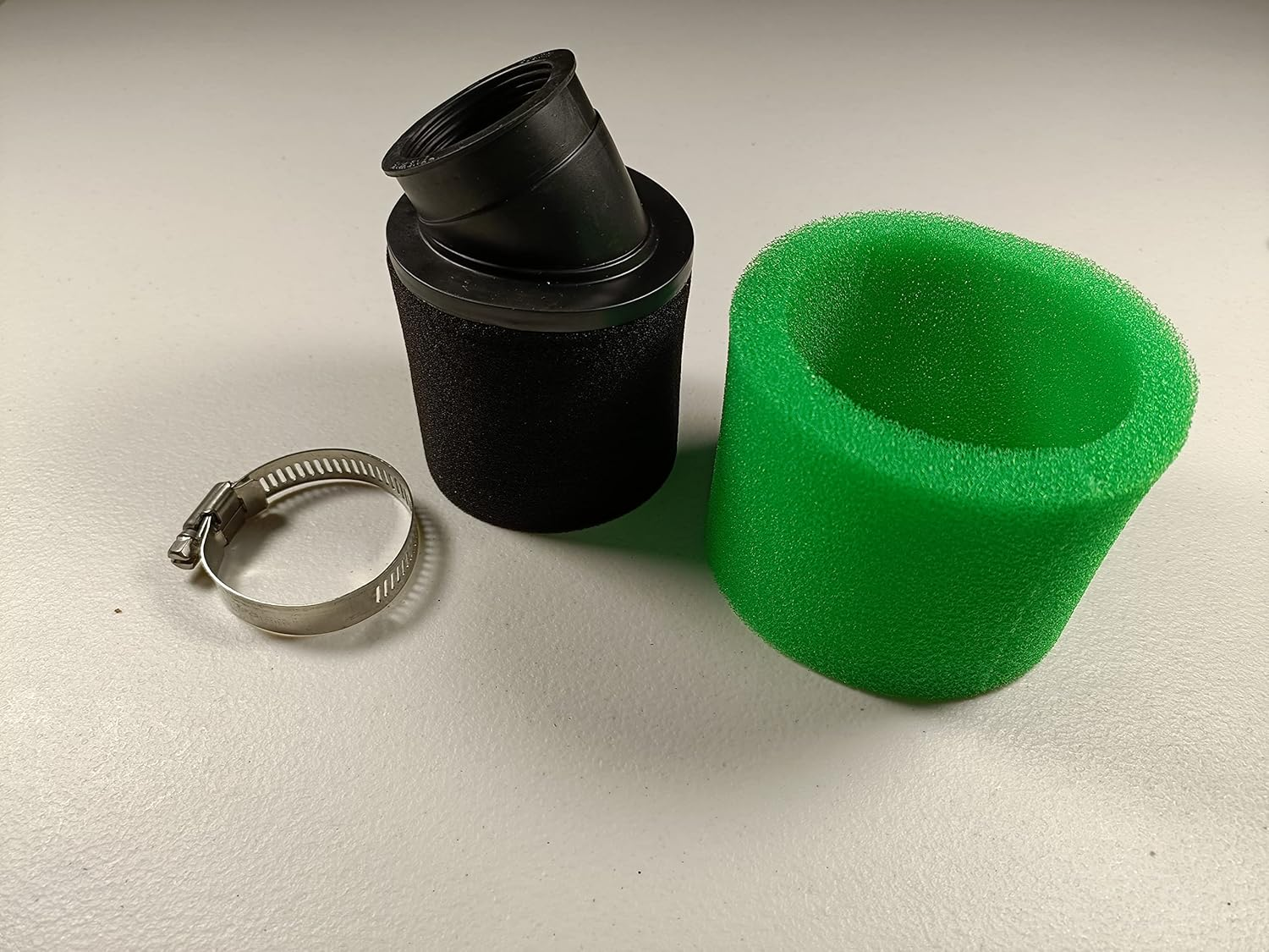 GREEN 37MM 38MM BENT ANGLED FOAM AIR FILTER POD PIT QUAD DIRT BIKE ATV BUGGY image number 5
