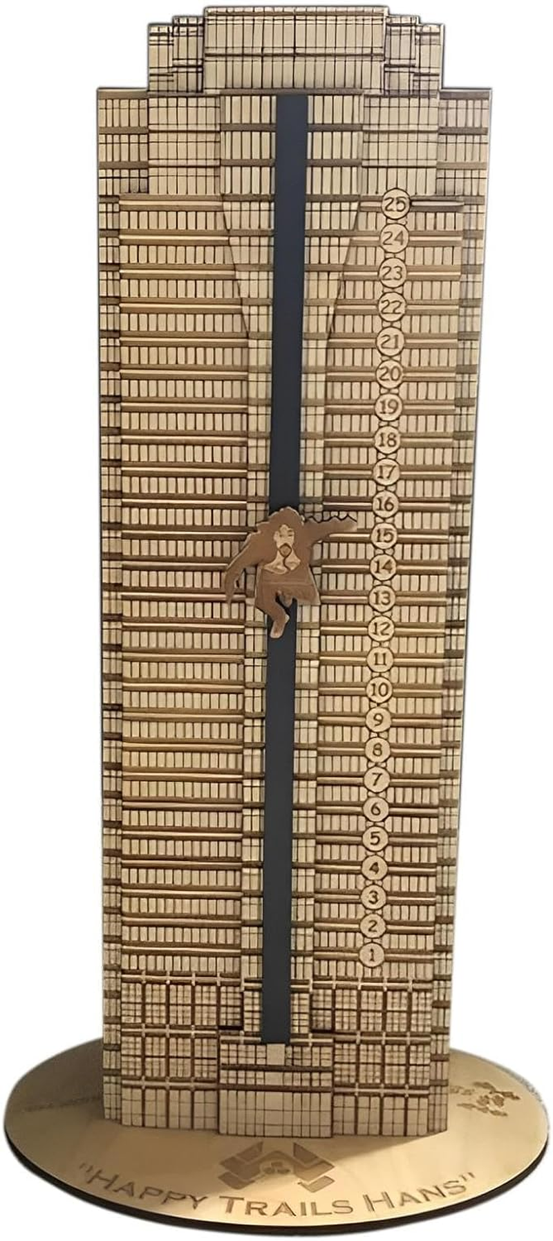 Wooden Die Hard Advent Calendar, 1/2PCS Hans Gruber Christmas Advent Calendar, Falling off Nakatomi Plaza Countdown Calendar, 2023 New Christmas Ornament, for Home Decor & Gifts image number 4