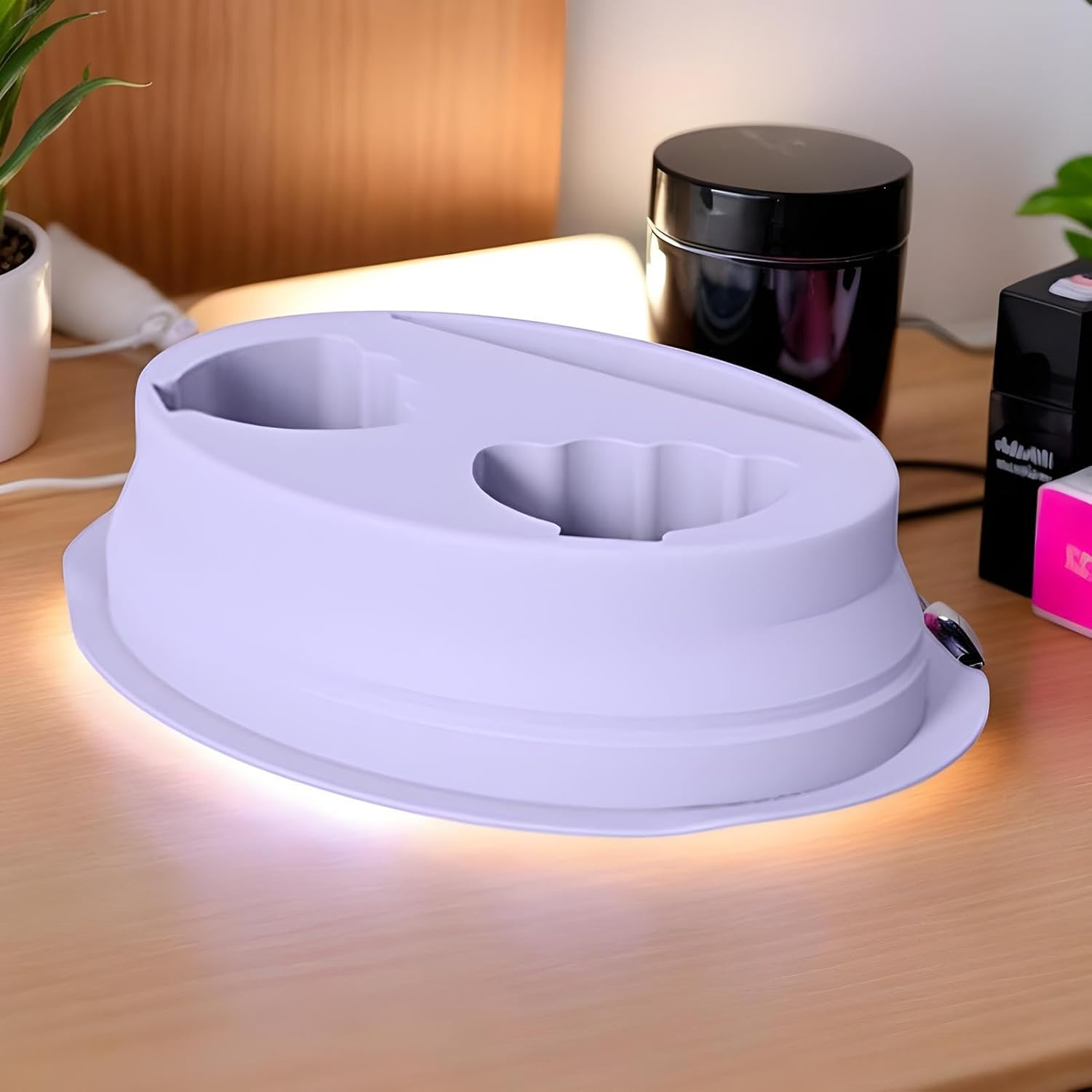 Nail Soaking Bowl, Remover Soak off Tray, Professional Quality, Non Slip Flexible Material, Compact Medium Size, Excellent for Salon, Home Use, Travel Manicure and Pedicure Care image number 4