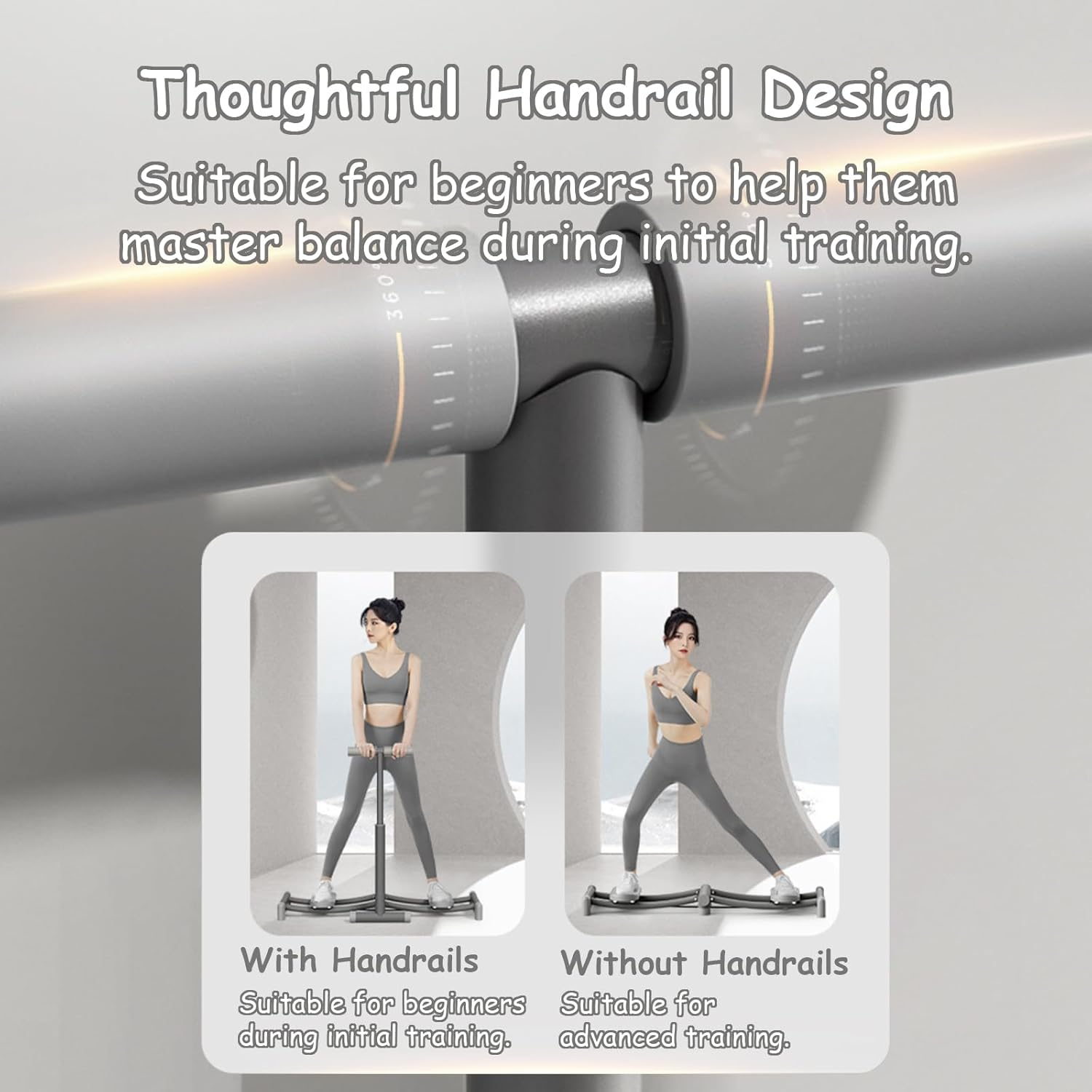 Thigh Strength Trainer, Ski Machine for Home Fitness, Legs Workout Machine with Silent Sliding & Foldable Design, Hip Shaper Trainer for Inner Thighs, Butt & Core image number 1