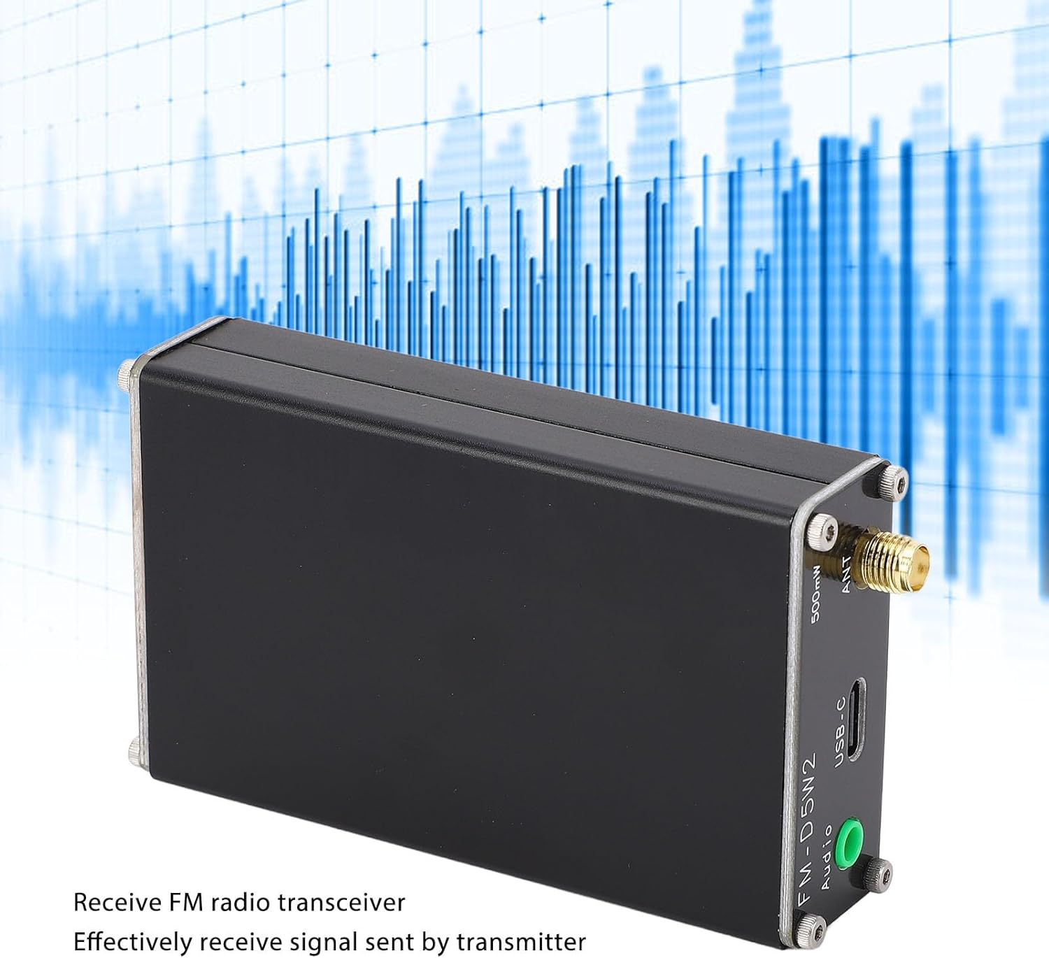 FM Transmitter 0.5W Long Range Stereo Station, 2000M Receiver, Shortwave Sound, 76-108Mhz, SNR 63Db, 0.05% Harmonic Distortion, Radio Transmitter for Church, Parking Lot image number 2