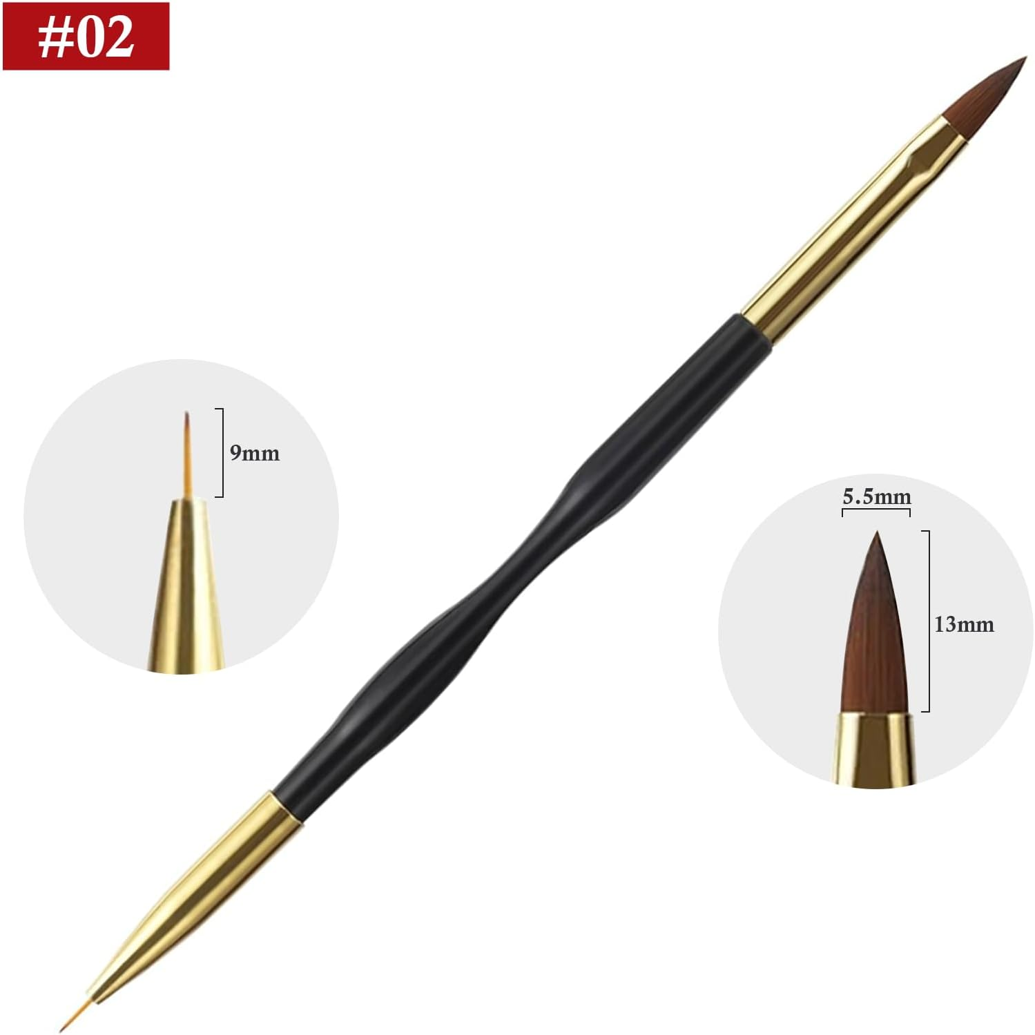 Weidllys 31Pcs Nail Art Brushes, Nail Art Tool Set, Dotting Tools, Dust Brush,Striping Brushes for Long Lines, Drawing Pen for Gel Polish Design Supply image number 2