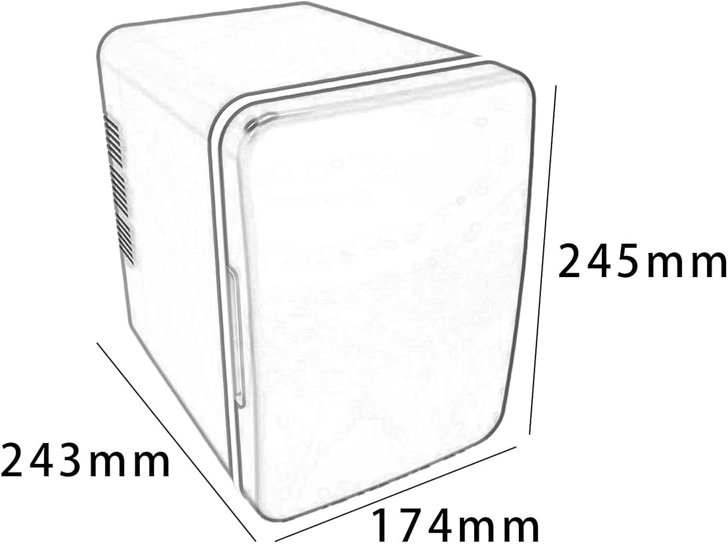 JISADER 4L Mini Fridge Beauty Tool Fridge Compact Refrigerator Portable Drinks Fridge for Bar, Pink image number 5