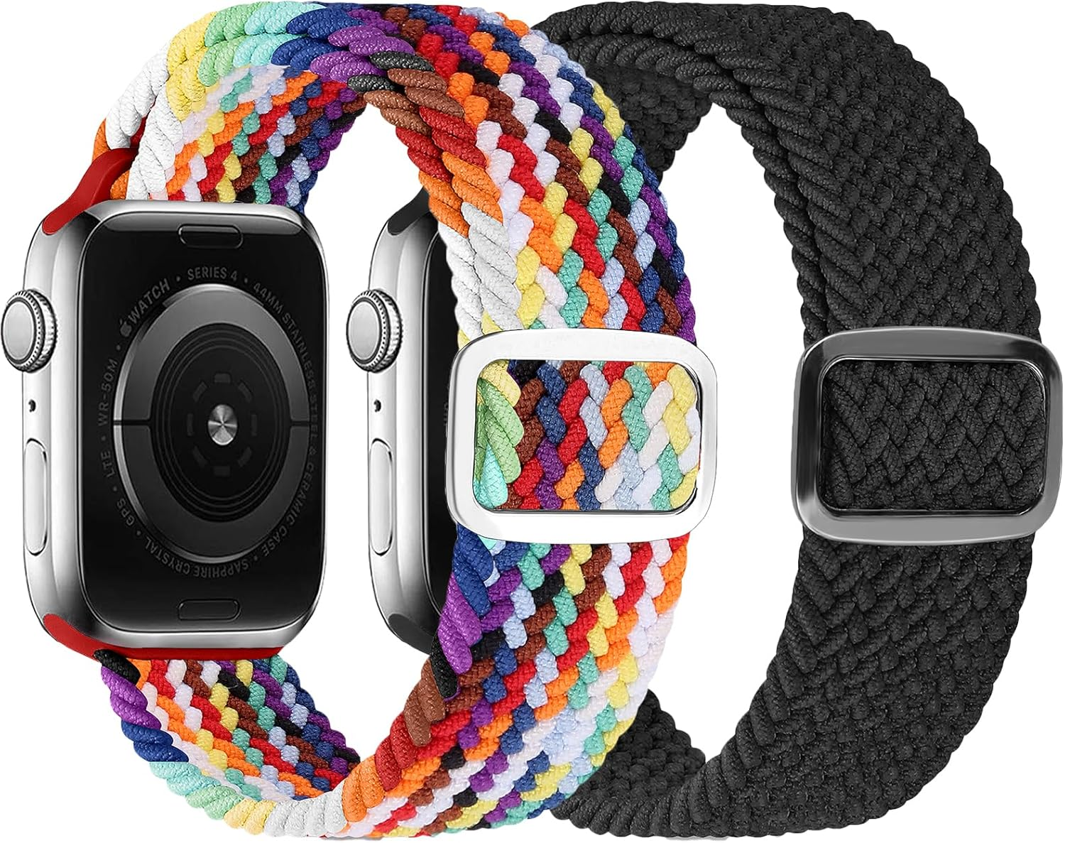 2 Pack Braided Bands Compatible with Apple Watch 38Mm 40Mm 41Mm 42Mm 44Mm 45Mm 46Mm 49Mm for Women Men, Solo Loop Nylon Strap for Iwatch Series 11/10/9/8/7/6/5/4/3/2/1/SE 3/Ultra 3