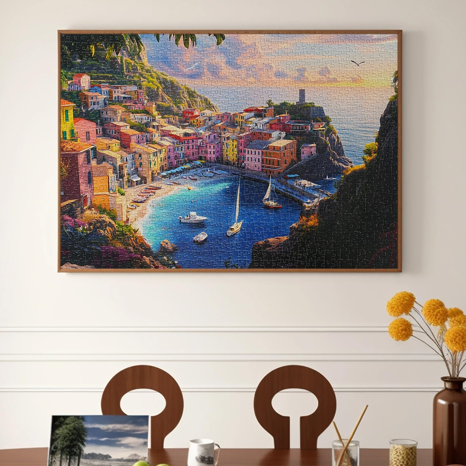 Jigsaw Puzzles for Adults 1000 Pieces Impossible Hard Difficult Challenging Puzzles for Adults Coastal Serenity Harbo Jigsaw Puzzle 1000 Pieces Nature 1000Pc Puzzle 28 X 20 Inch﻿ image number 1