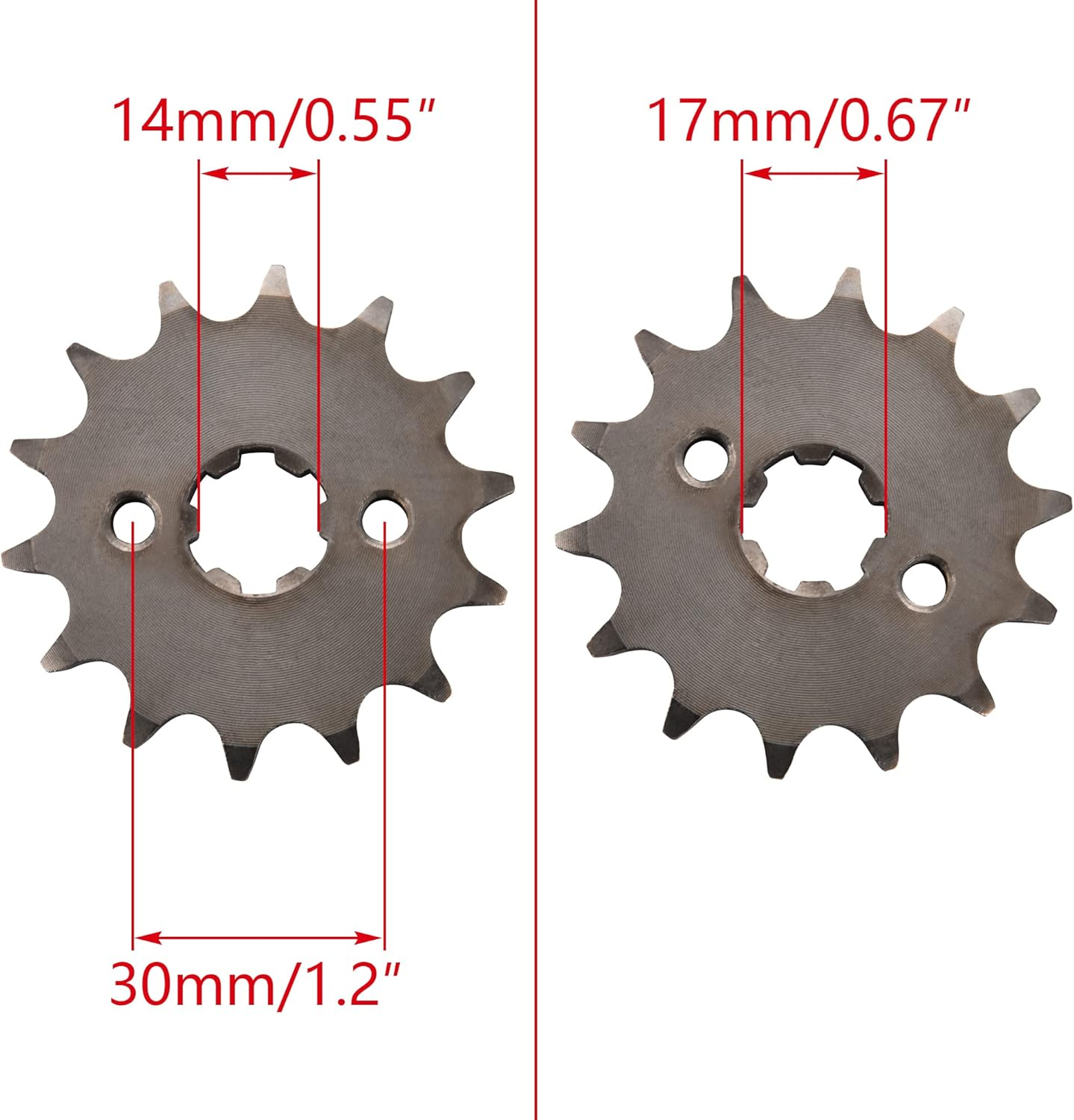 WOOSTAR Motorcycle 428-14T Front Sprocket 17Mm for 50Cc 70Cc 90Cc 110Cc 125Cc Dirt Pit Bike Mini Bike ATV 4 Wheeler Moped image number 6