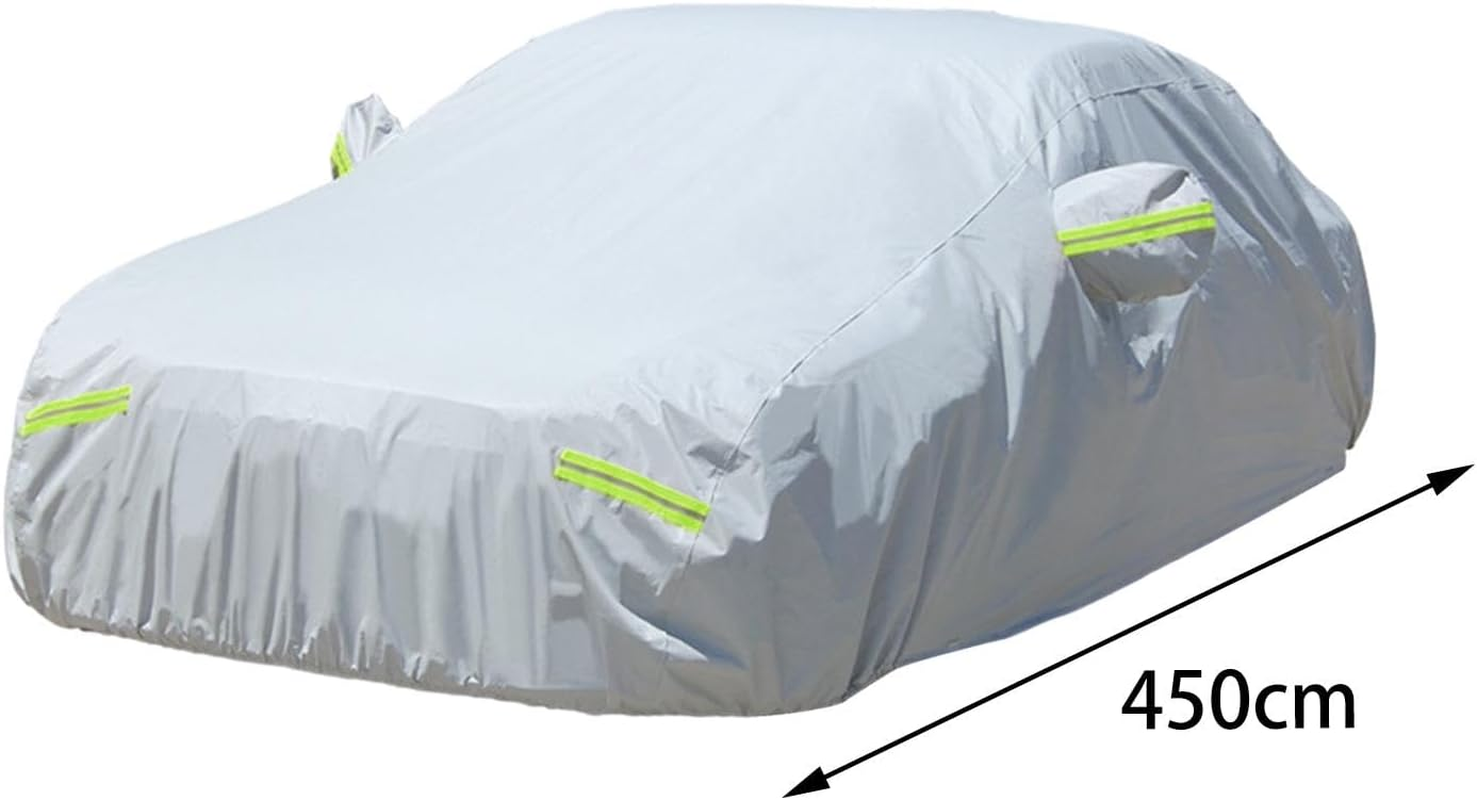 Car Cover, Windproof, Protection, Indoor Outdoor Cover Weatherproof Dustproof Waterproof Full Car Cover for Trucks Sedan Automobiles, M image number 1