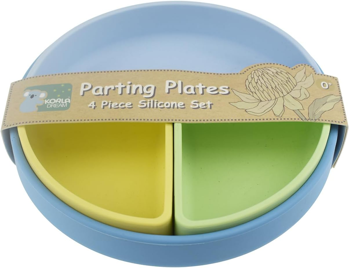 Koala Dream Parting Plates 4-Piece Silicone Set | Bpa-Free, Toddler Feeding, Non-Slip, Dishwasher Safe image number 5