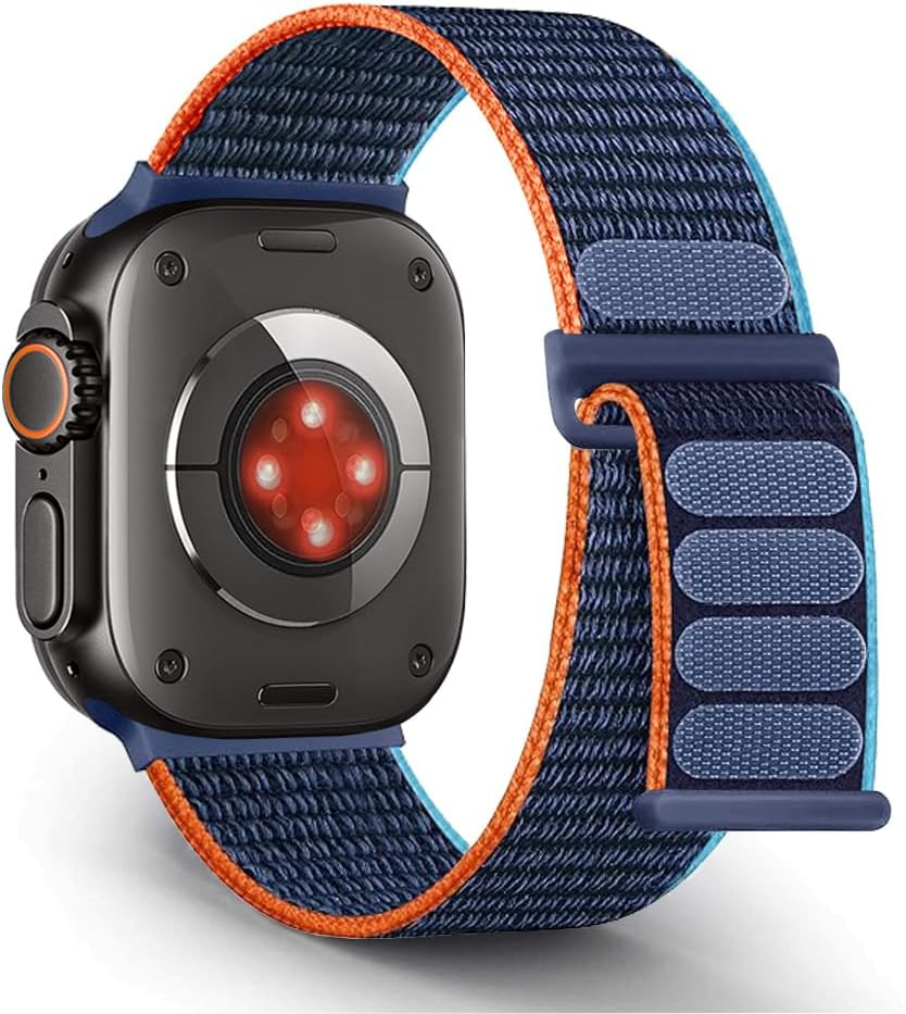 Gewhineul Sport Loop Band Compatible for Apple Watch Ultra 49Mm 46Mm 45Mm 44Mm 42Mm 41Mm 40Mm 38Mm, Soft Nylon Replacement Strap Compatible with Iwatch Ultra 2/Series 10/9/8/7/6/5/4/3/2/1/SE