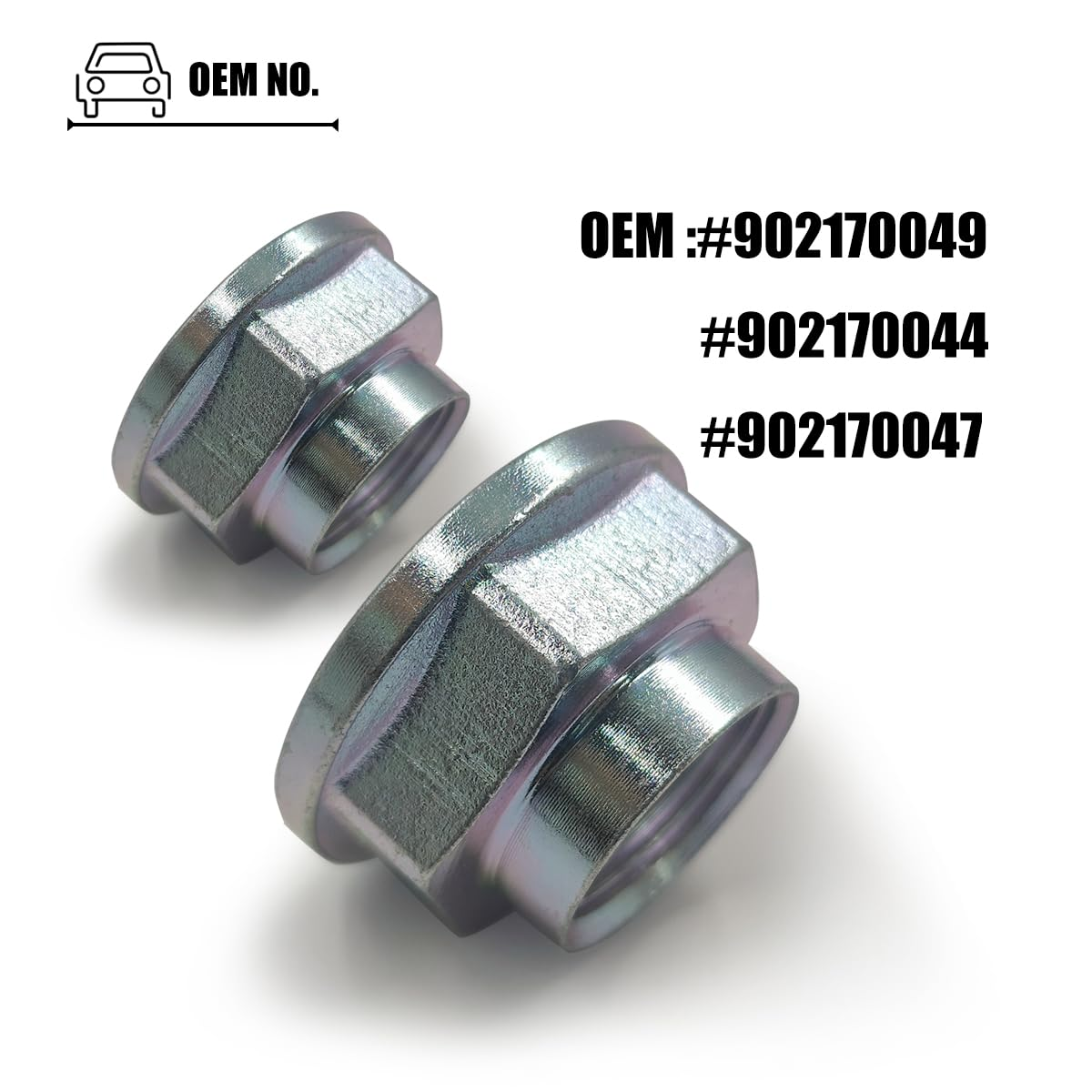 2PCS Transmission Axle Nuts Compatible with Subaru Forester Crosstrek Impreza Ascent Outback BRZ Legacy Baja, CV Axle Nut for 902170049