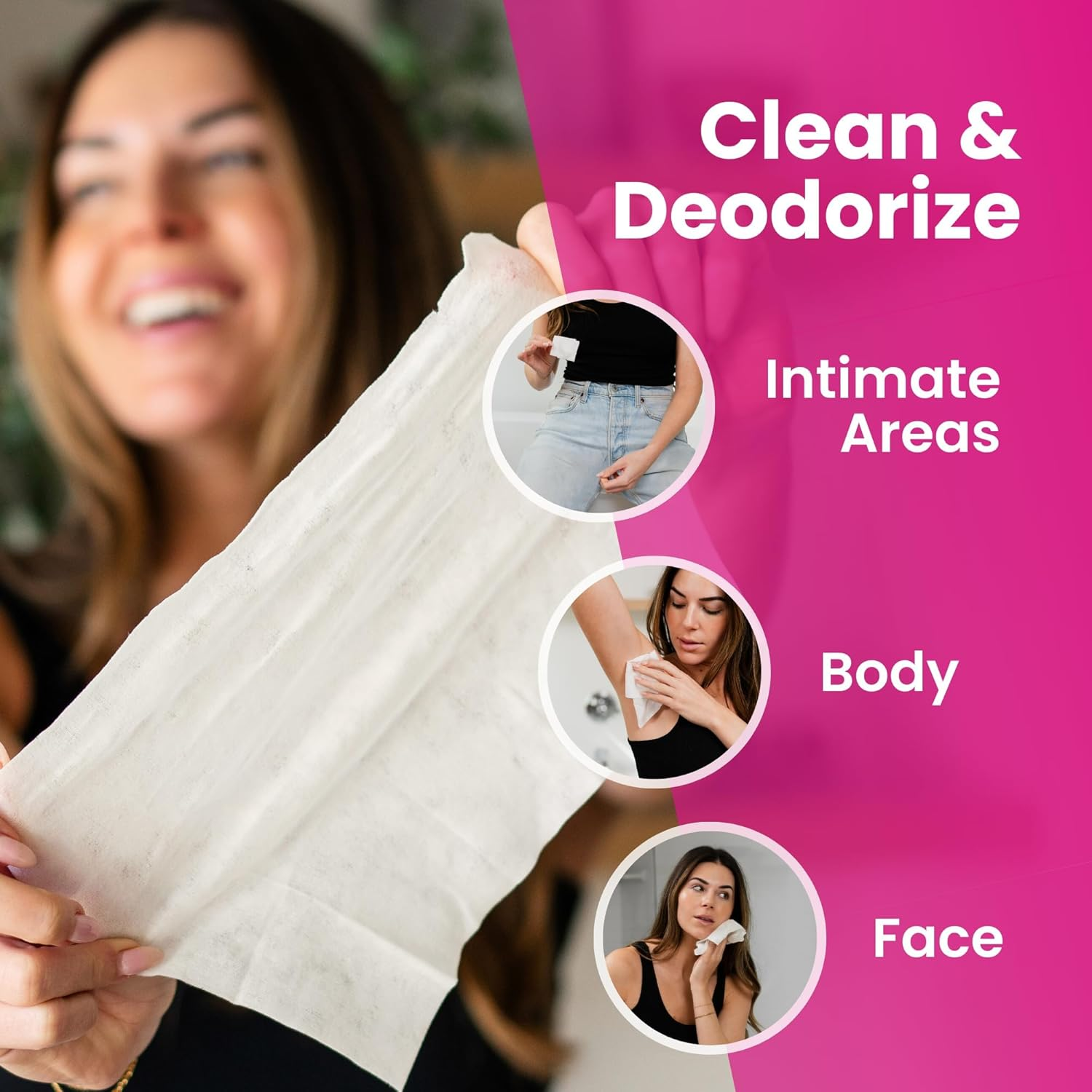 Super Fresh Lady Parts Feminine Wipes Flushable Ph Balanced Wet Wipes for Women Safe for Privates Body Booty and Face Perfect for Travel Daily Intimate Hygiene Stay Fresh Anywhere Pack of 20 Wipes image number 6