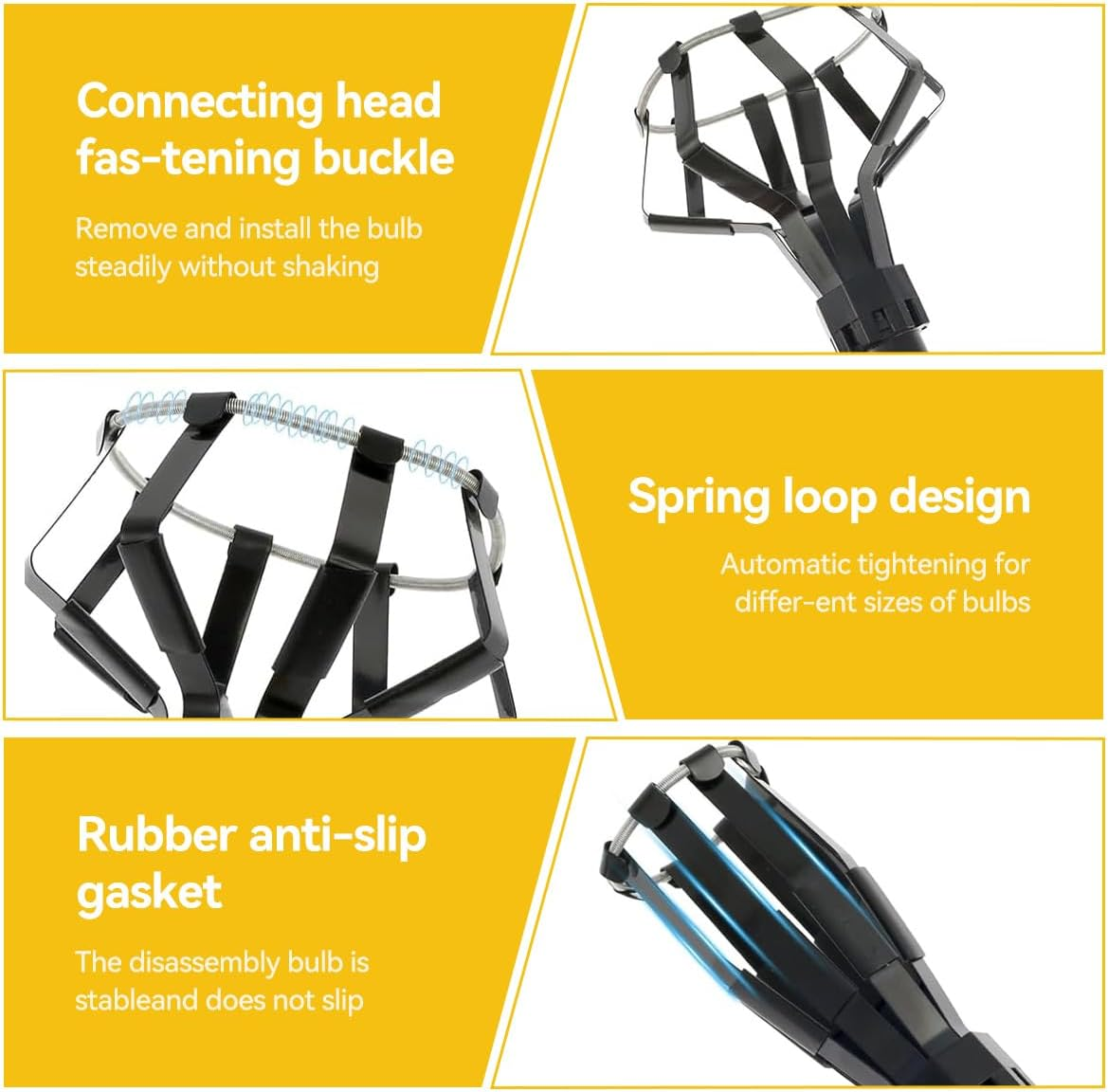 Proxima Direct 2.6 M/8.5 FT Light Bulb Changer for High Ceilings with 1.2-8.5FT Telescopic Extension Pole with Baskets and Suction Cup, High Reach with Pole - Light Bulb Removal Tool image number 6