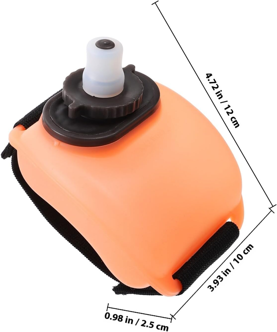 KESYOO Outdoor Sports Water Bottle 400Ml Semi- Orange Wrist Band Hydration Bottle for Running Cycling Hiking Portable Fitness Water Kettle image number 5