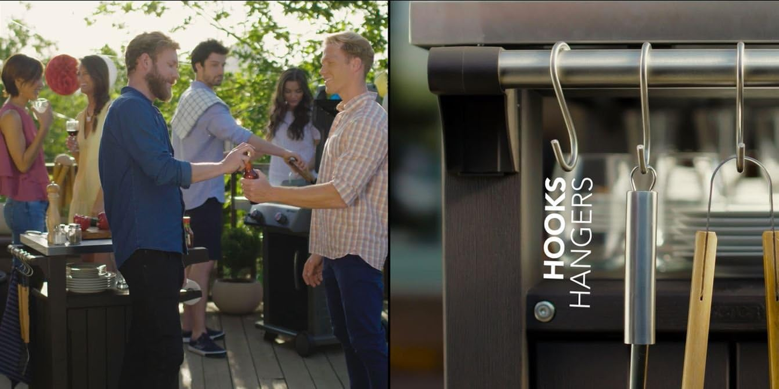 Keter Unity Classic Outdoor Barbecue Prep Bench and Storage Unit image number 1