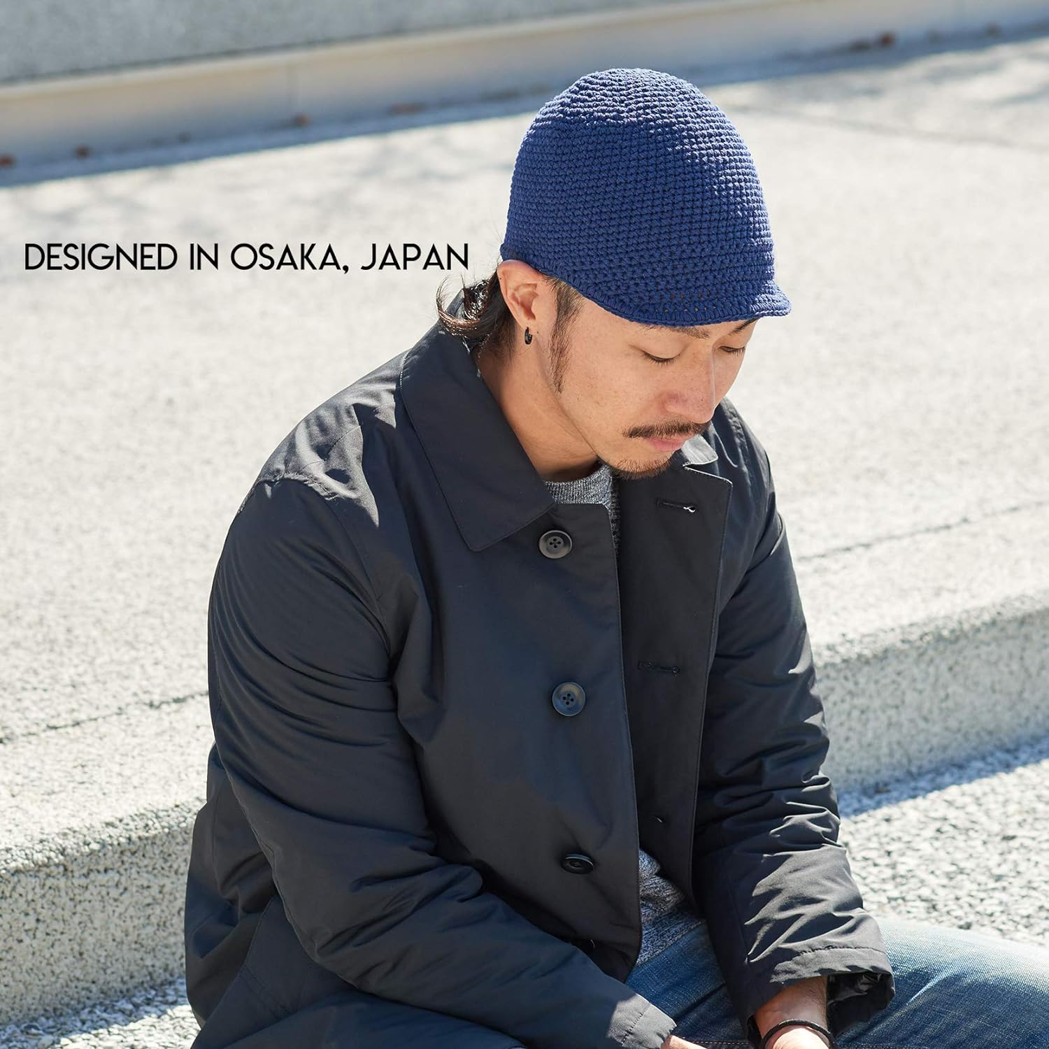 CHARM Mens Kufi Beanie Hat - Billed Skull Cap Cotton Chemo Hat Sensitive Skin - Grey image number 3