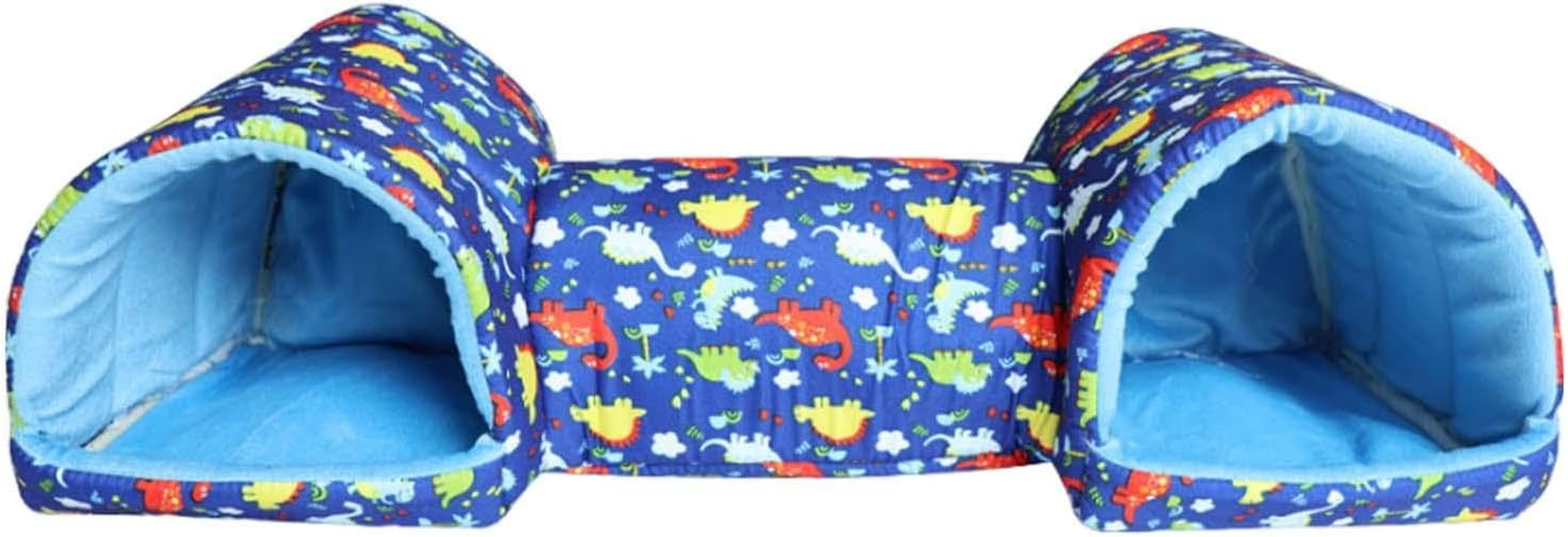 Generic Guinea Pig Tunnel and Bed Hamster Hideout Portable Entertainment Guinea Pig Bed Bunny House for Hedgehog Small Animals Rat, Blue