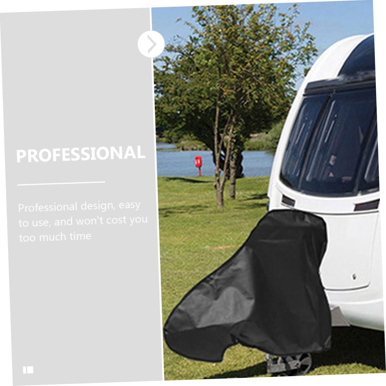 Oxford Cloth Trailer Hitch Cover Protective Drawbar Cap for Caravan and Trailer Hook Connector Weather-Resistant Tow Coupling Protector image number 3