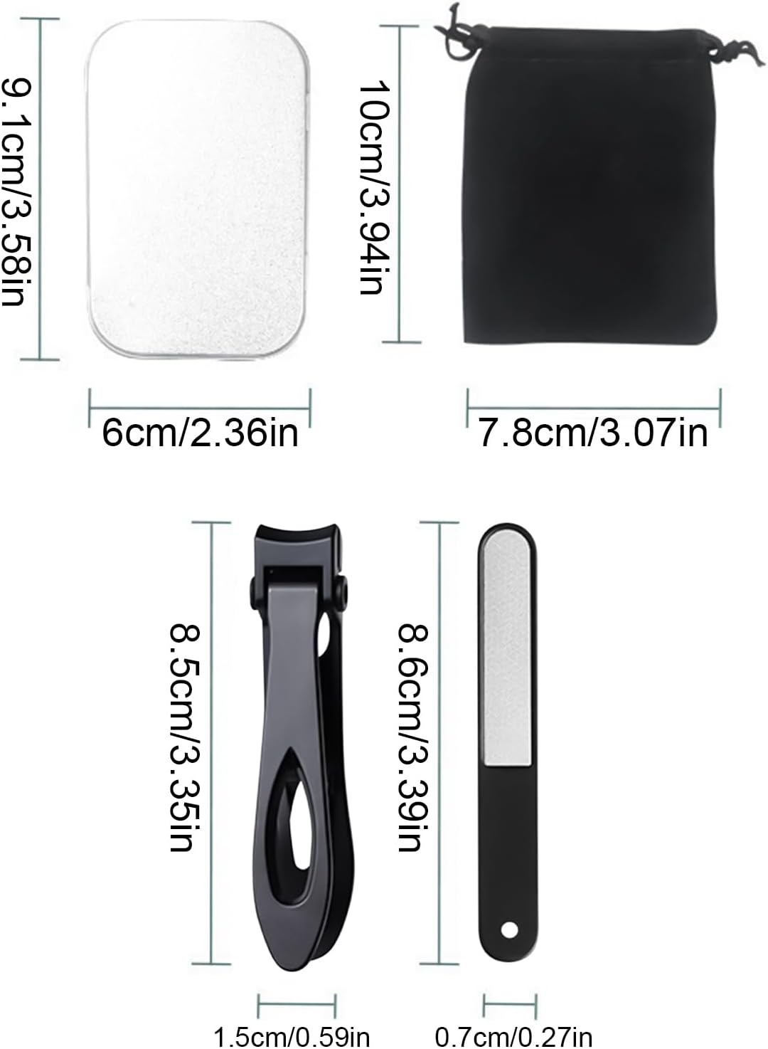 Mlqkpwy Men Nail Clipper Set | Stainless Steel Grooming Fingernail Cutter Set,Professional Manicure Tool, Portable Nail Cutter Kit for Friends Family Youth Daughter Son Teens image number 2