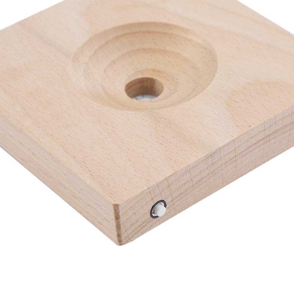 Haofy Glass,Desktop Weather Predictor LED Weather Forecaster Creative Crystal Glass Bottle Desktop Drops Craft Station with Pure Wood Base-High Class Decoration on Home & Office image number 2