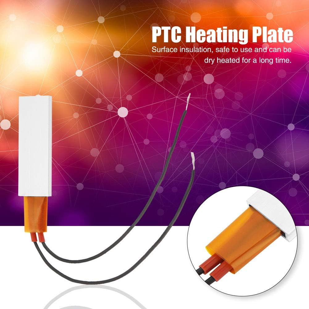 PTC Heating Element, 12V Aluminum PTC Heating Plate 70℃- 220℃ DC Ceramic Heater Circuit Thermostat Heater Plate Ceramic Thermostatic for Water Boiler (12V 70℃) image number 4