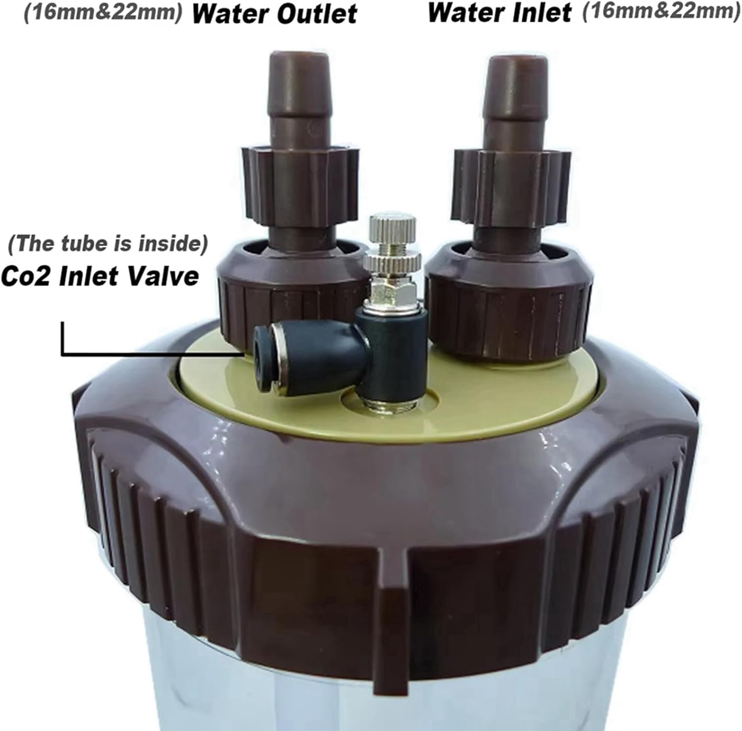 Aswalling 2X Clear CO2 Atomizer External Turbo Super Diffuser Atomizer Fish Tank Aquarium Waterplant Fish Tank Landscape Aquatic image number 3